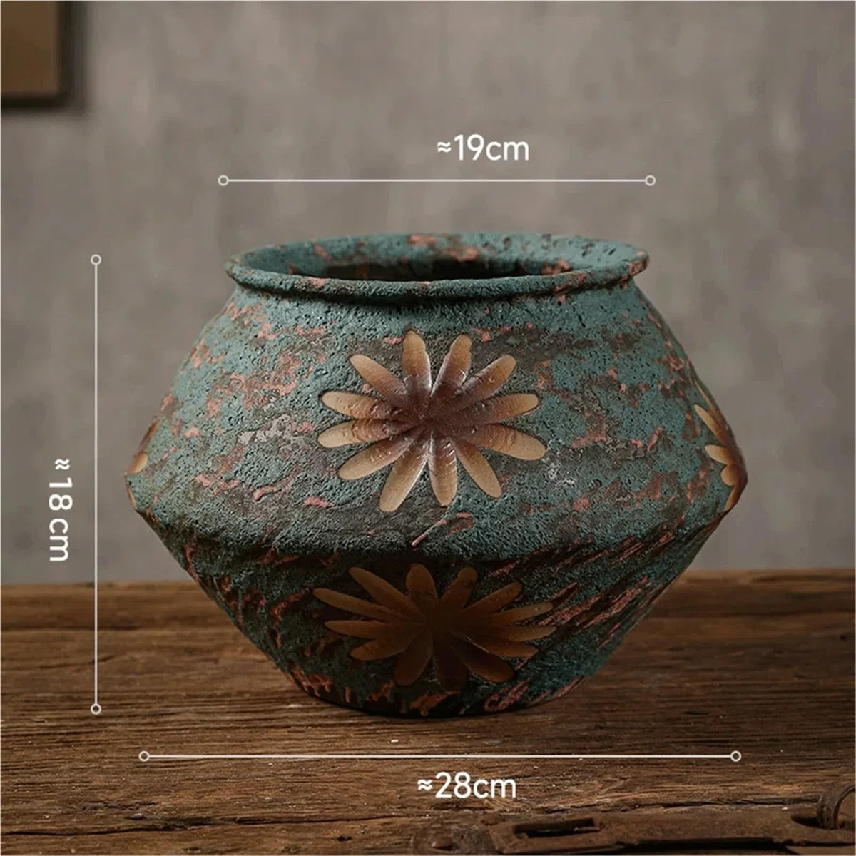 Sadzarki do kwiatów Dekoracje wazonów ze słonecznikiem Ceramiczne donice Wystrój domu w stylu vintage