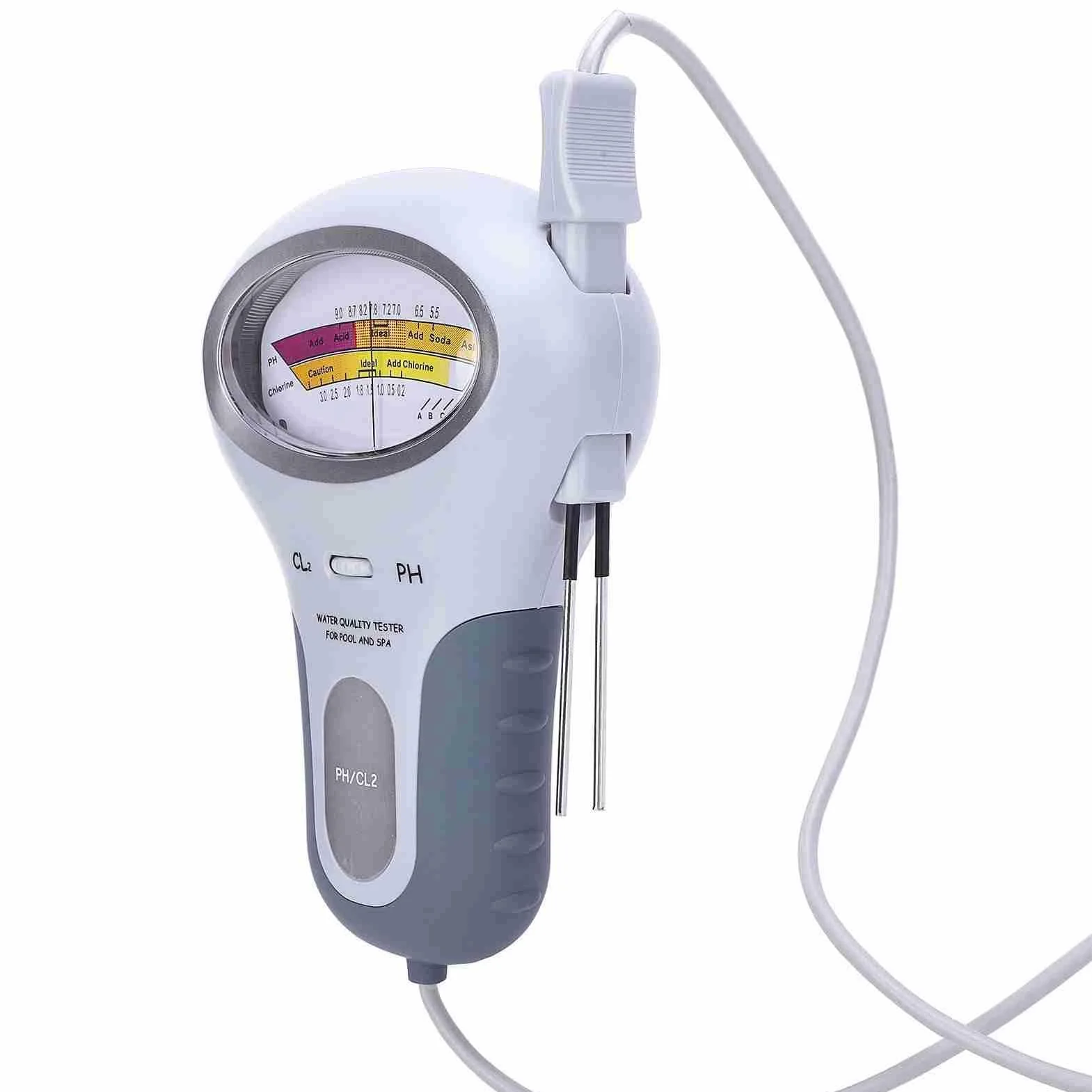 Cyfrowy miernik jakości wody basenowej Tester chloru i PH PC-102B z sondą LCD