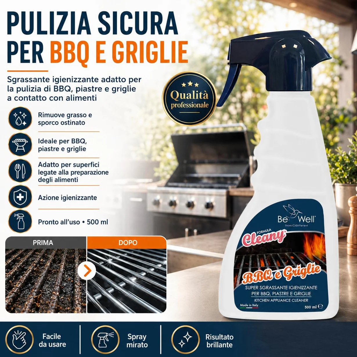 Odtłuszczacz do grilla w sprayu 500 ml Włochy