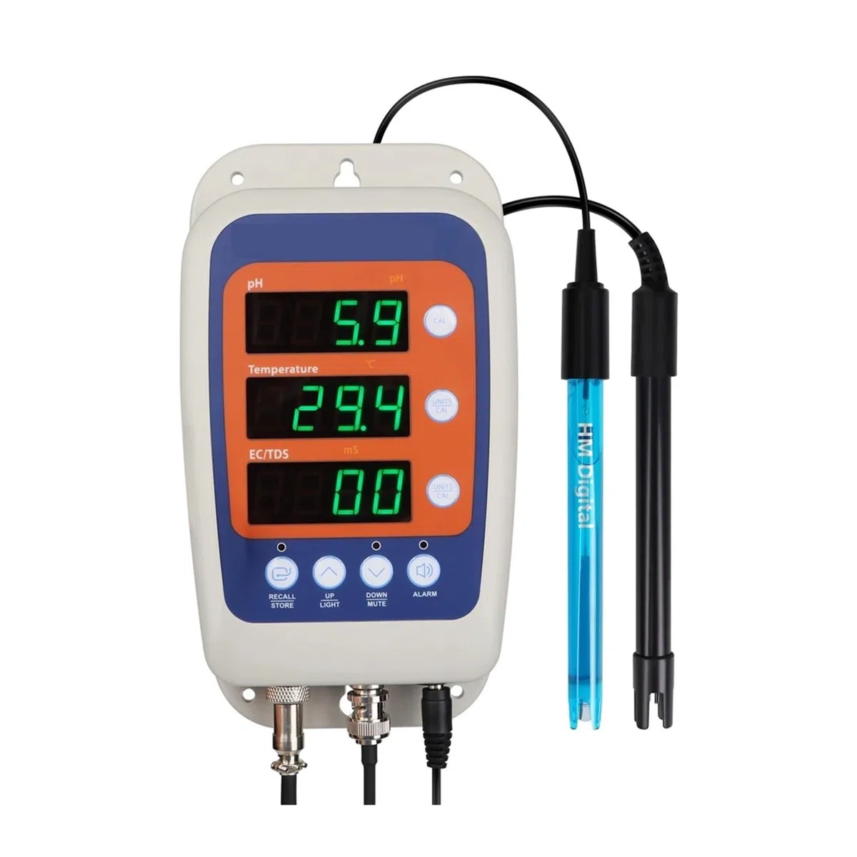 urządzenie do pomiaru gleby, 4 w 1 Tester ści Wody PH Temp EC ORP Monitor Miernik Przewodności Hydroponika Wykrywanie Z 2 Elektrodowym Czujnikiem Sondy -100