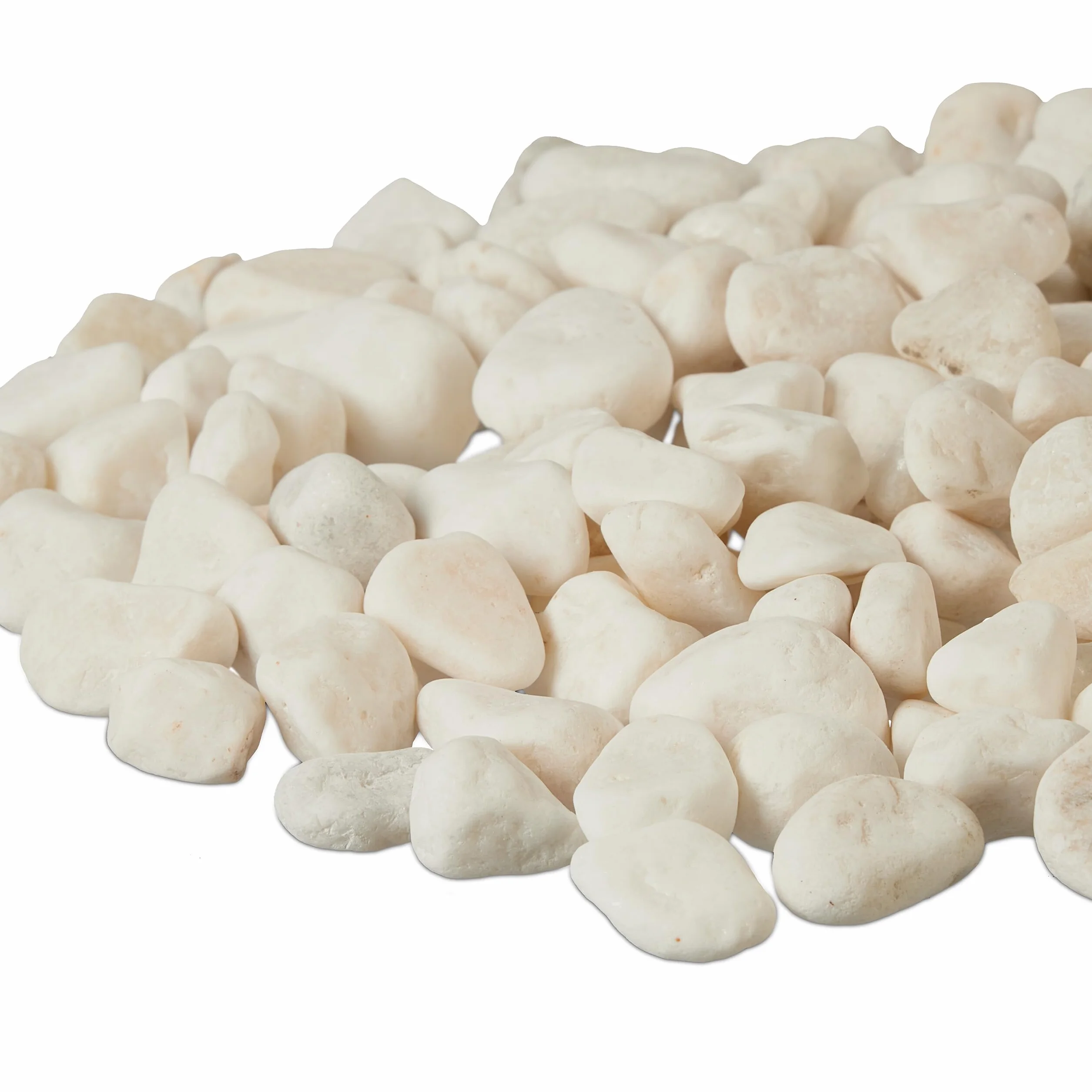 Relaxdays Żwir marmurowy, 5 kg, kamienie dekoracyjne, kamyki, żwirki ogrodowe, grządka, doniczka na kwiaty, grób, żwir ozdobny, biały, marmur, 15-25 mm