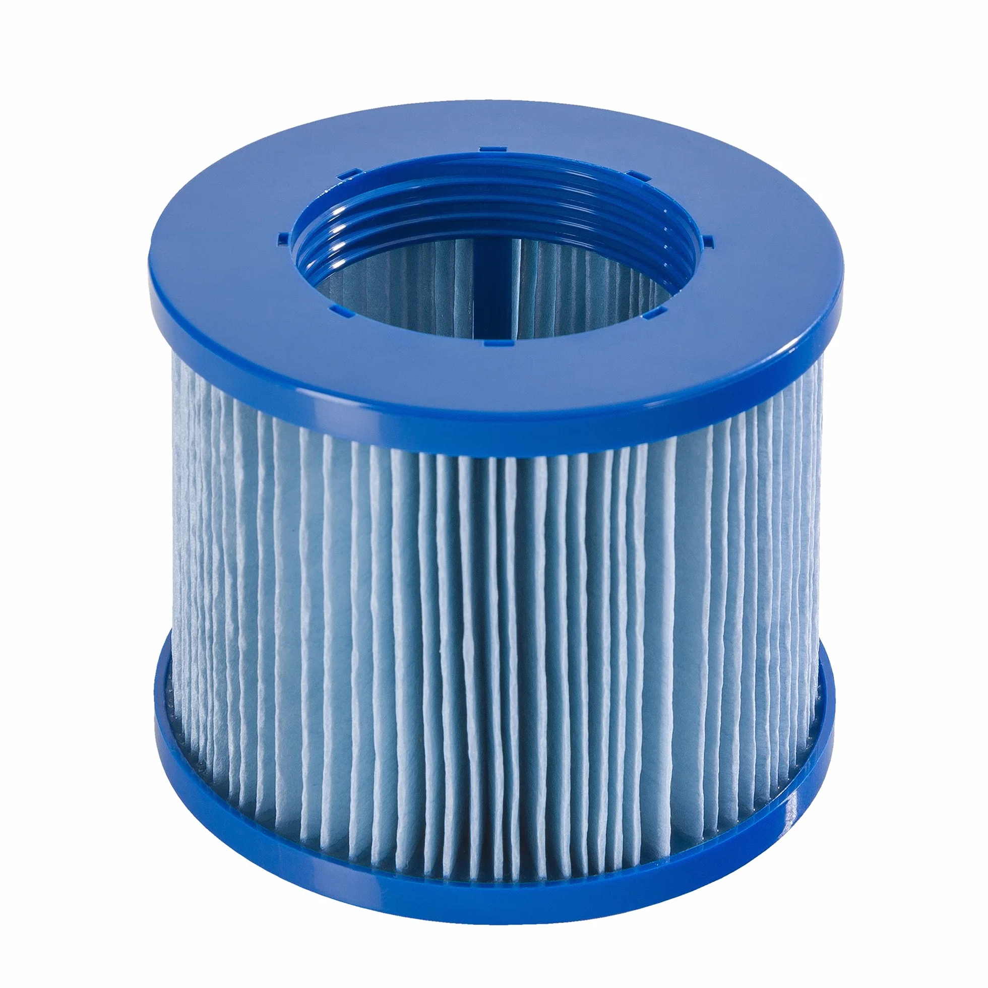 AREBOS Wkłady Flowclear | Filtr basenowy | 6X wkłady filtrujące do wanien spa z hydromasażem | Filtr antybakteryjny | Niebieski