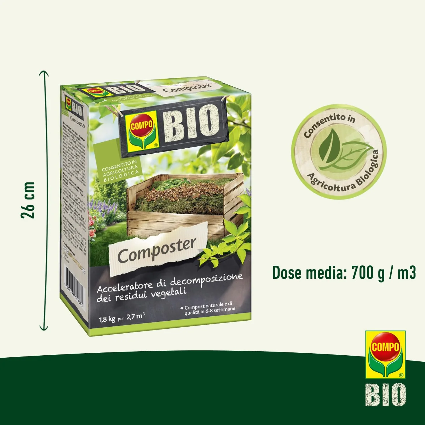 COMPO BIO komposter przyspieszający rozkład resztek roślin, 1,8 kg