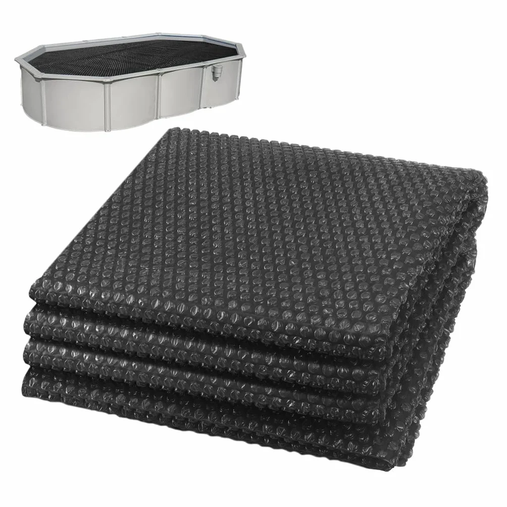vounot® Prostokątna plandeka bąbelkowa do basenu, 300 x 200 cm, grubość 120 µm, folia grzewcza do podgrzewania wody, czarna