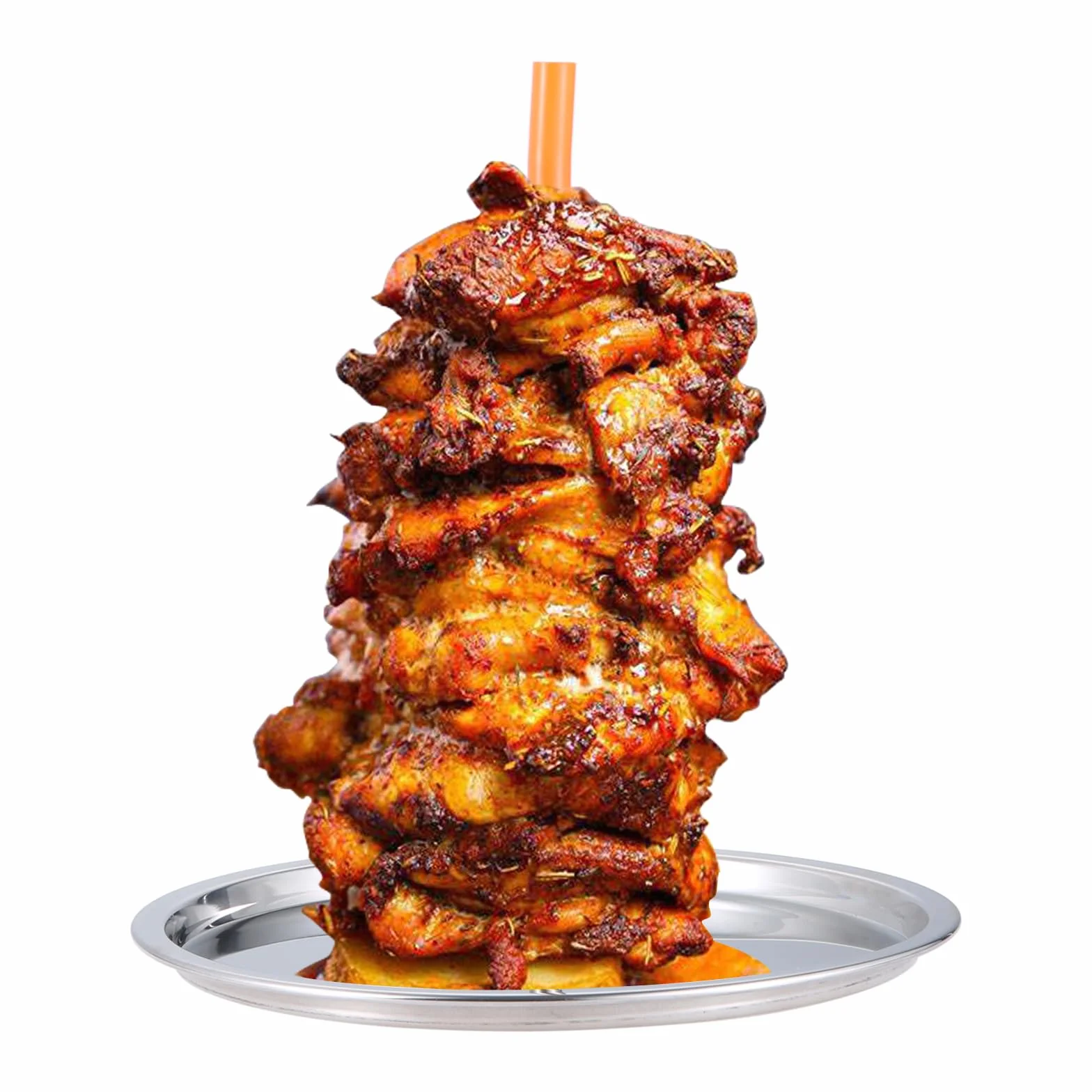 Pionowy ruszt do grillowania ze stali nierdzewnej, szpikulec do mięsa, kebaba, indyka
