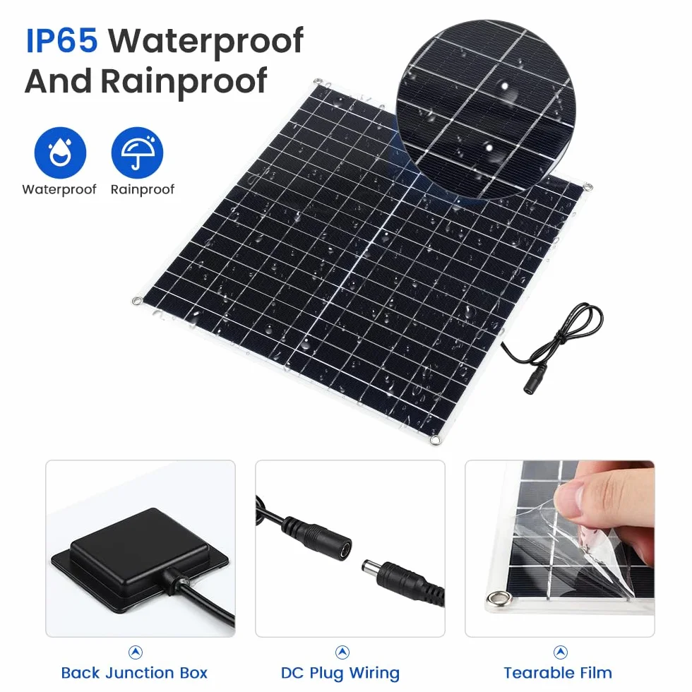 Wentylator solarny, 20 W, odporny na warunki atmosferyczne, zasilany energią słoneczną z wentylatorem DC, do małych kurników, szklarni, szop, domów dla zwierząt domowych, okien