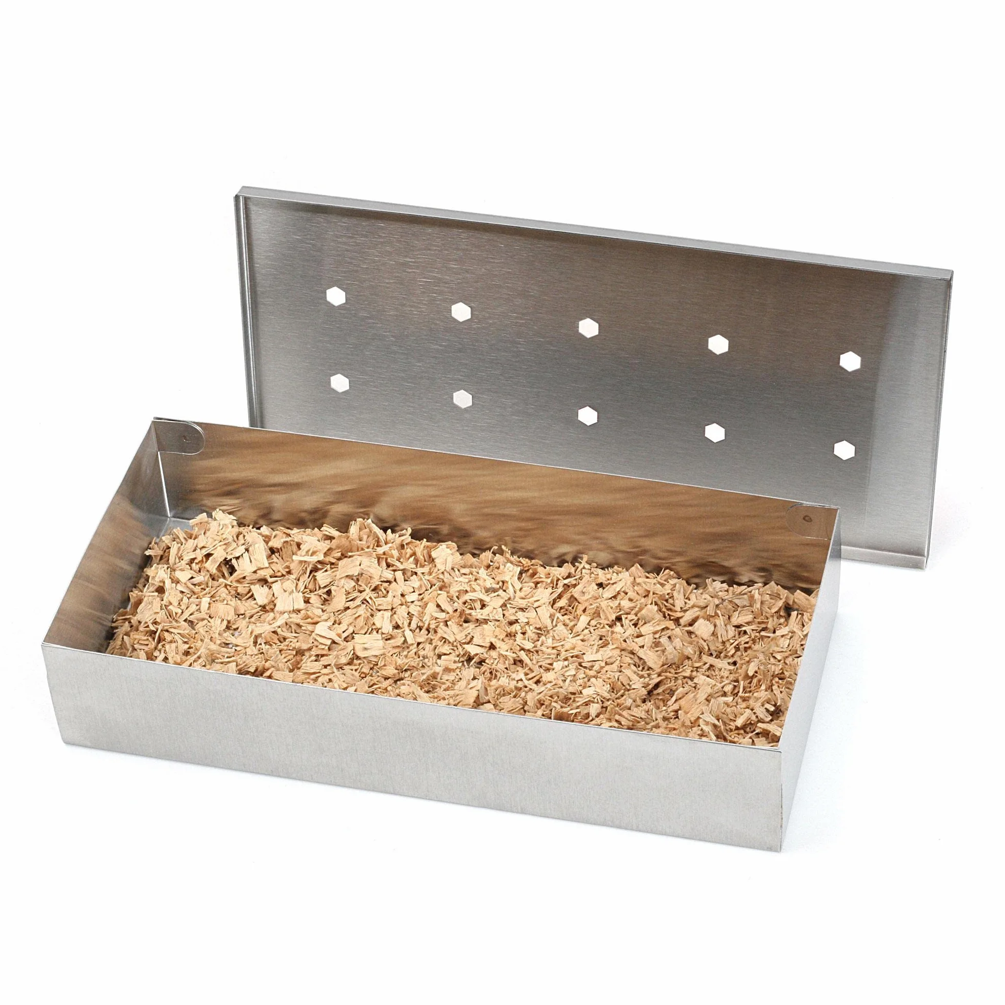 Wenco Pudełko wędzarnicze 20 x 9,5 x 4 cm stal nierdzewna do grilla gazowego i węglowego