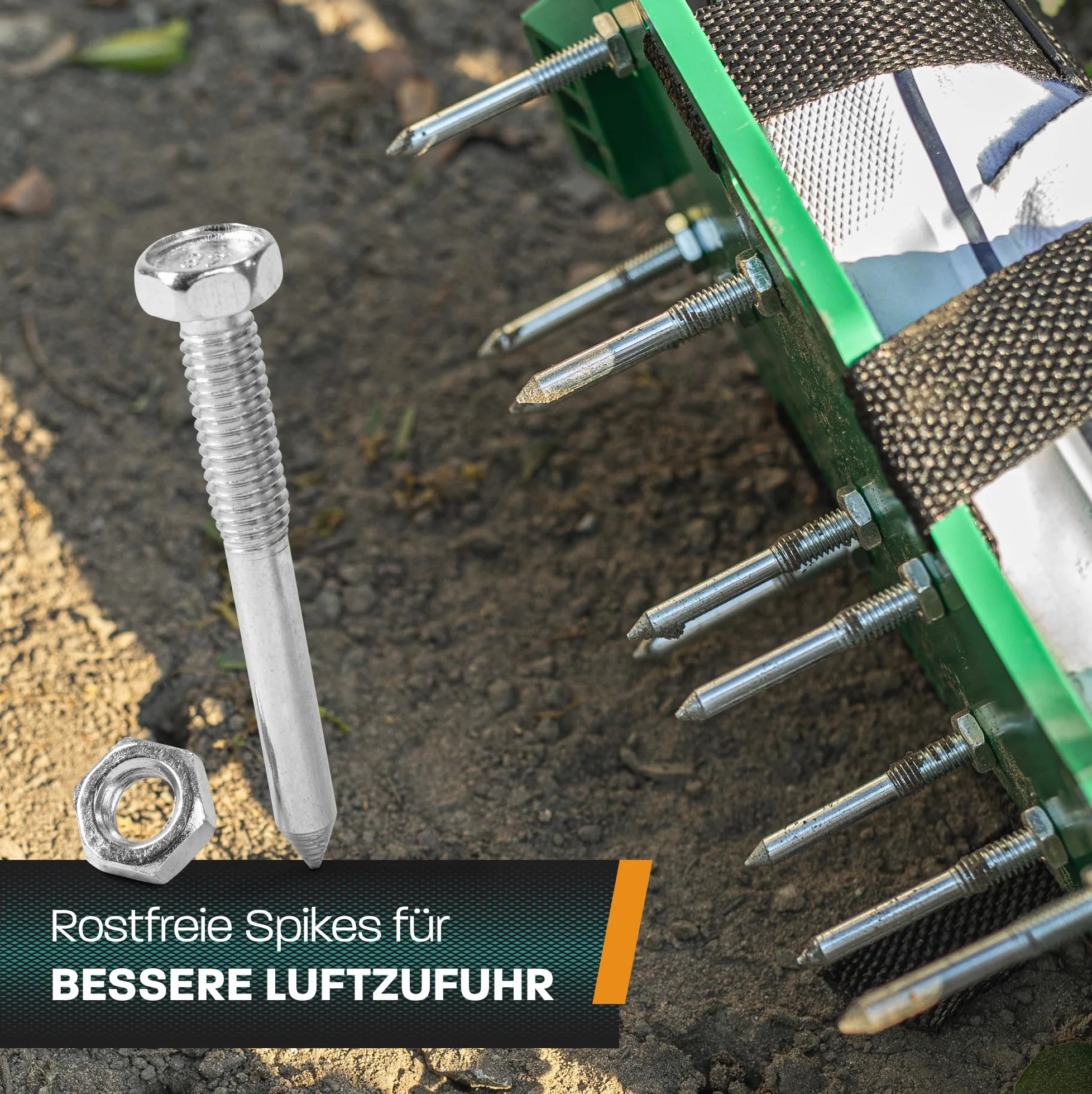 Hinrichs Buty do Napowietrzania Trawnika - Buty aeracyjne - Buty do Napowietrzania Trawnika z Elastycznym Regulowanym Paskiem - Buty z kolcami do Ręcznego Napowietrzania Gleby - Aeratory trawnika