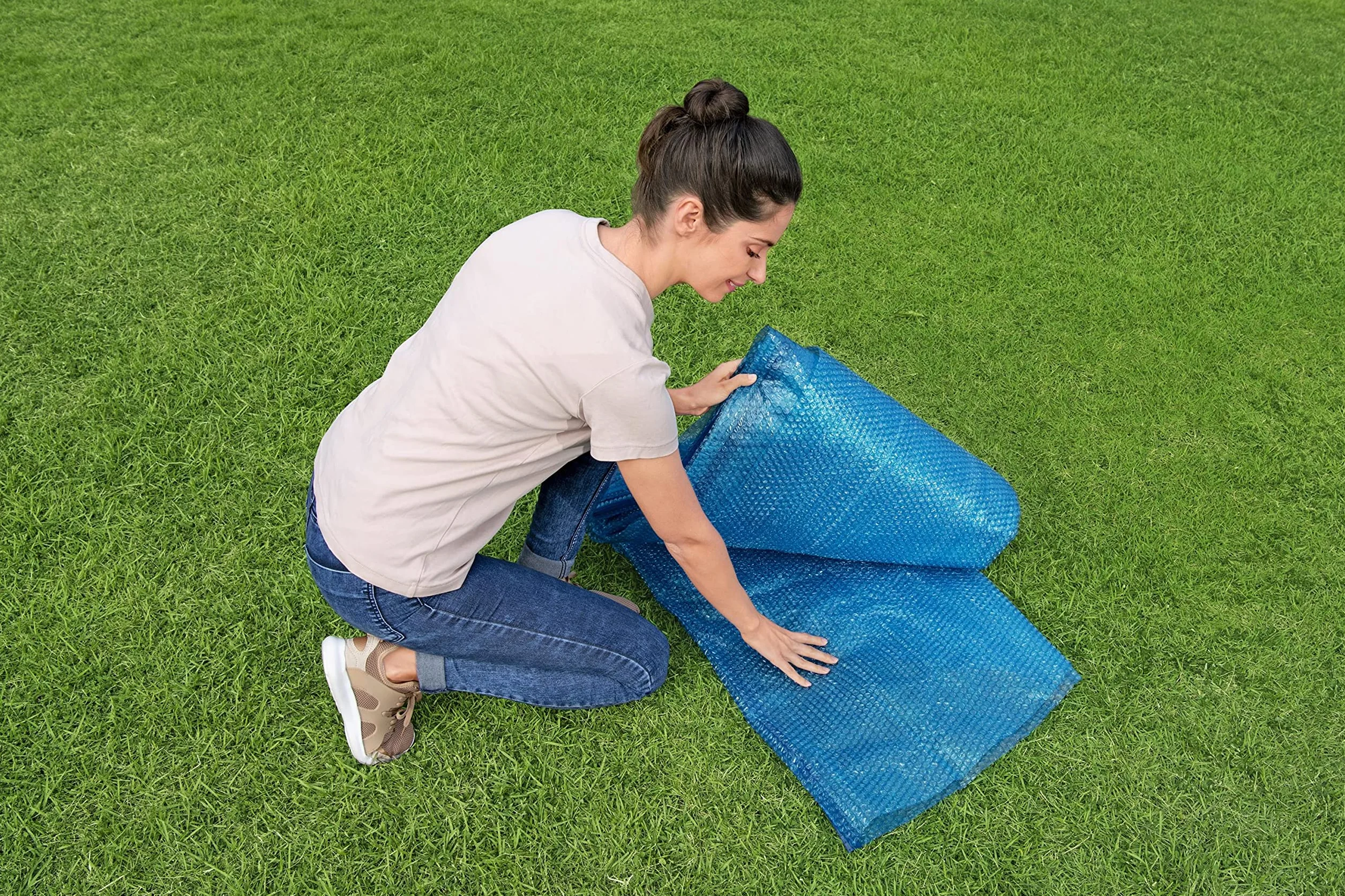 Cubierta Solar Ovaladas para Piscinas de 427x250x100 cm. Bestway 58672