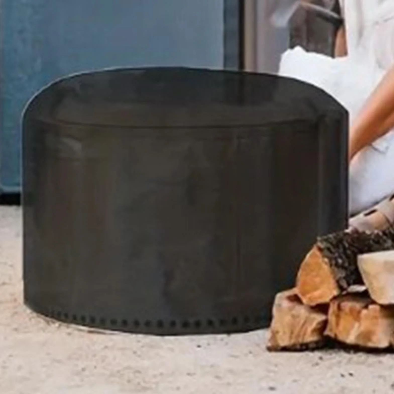 Pokrowiec na palenisko, 210d Oxford Fire Pit Cover Round Fire Pit Cover, 210d Oxford Round Fire Pit Cover Waterproof do kominka zewn?trznego, , palenisko do u?ytku na zewn?trz, grillowania