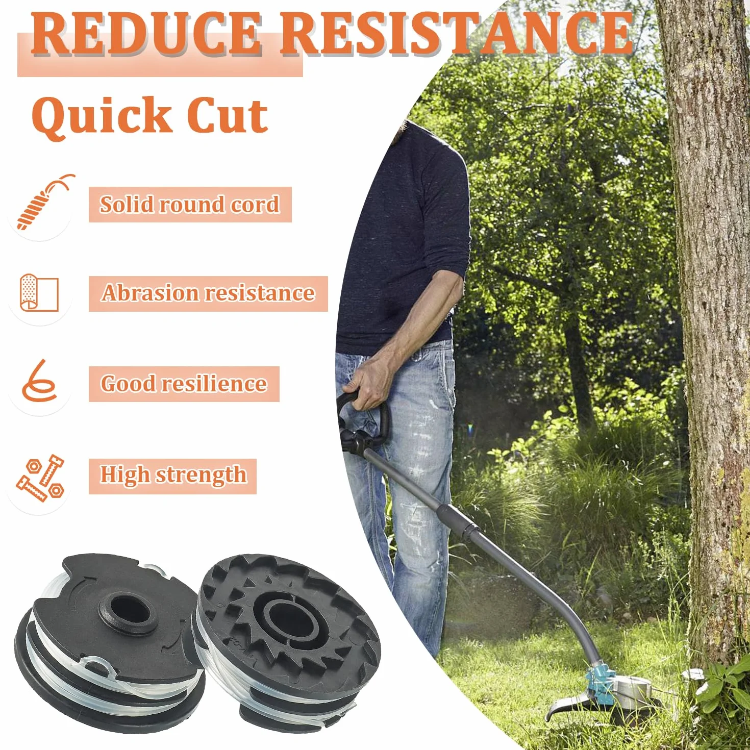 LIDL Parkside PRT 550 A1 szpulki zapasowe 3 sztuki 2x4m 1,6mm podkaszarka do trawy