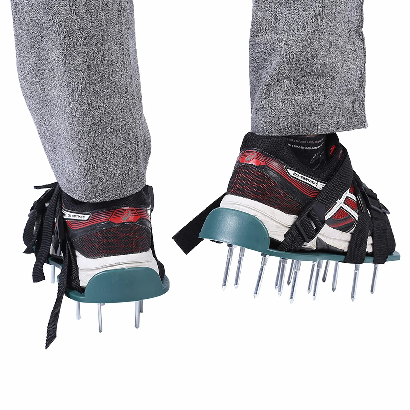 Yosoo Health Gear Sandały do napowietrzania trawnika, regulowane 10 cm (1 para) – buty do pielęgnacji trawnika, do ogrodu