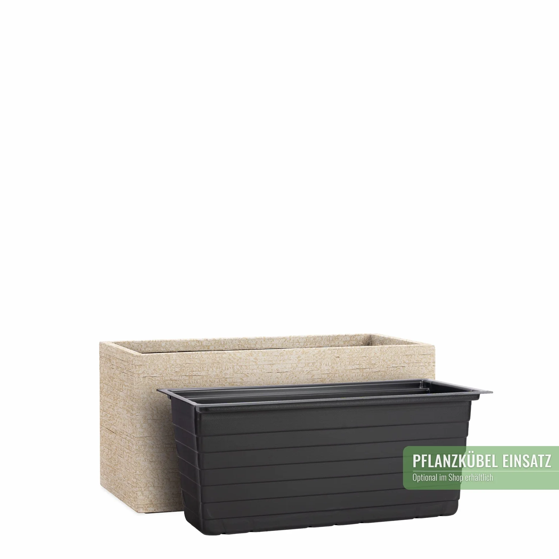 Pflanzwerk® Donica TUB antyk piaskowy 30 x 60 x 30 cm *odporna na mróz donica na kwiaty * *ochrona przed promieniowaniem UV * wysoka jakość