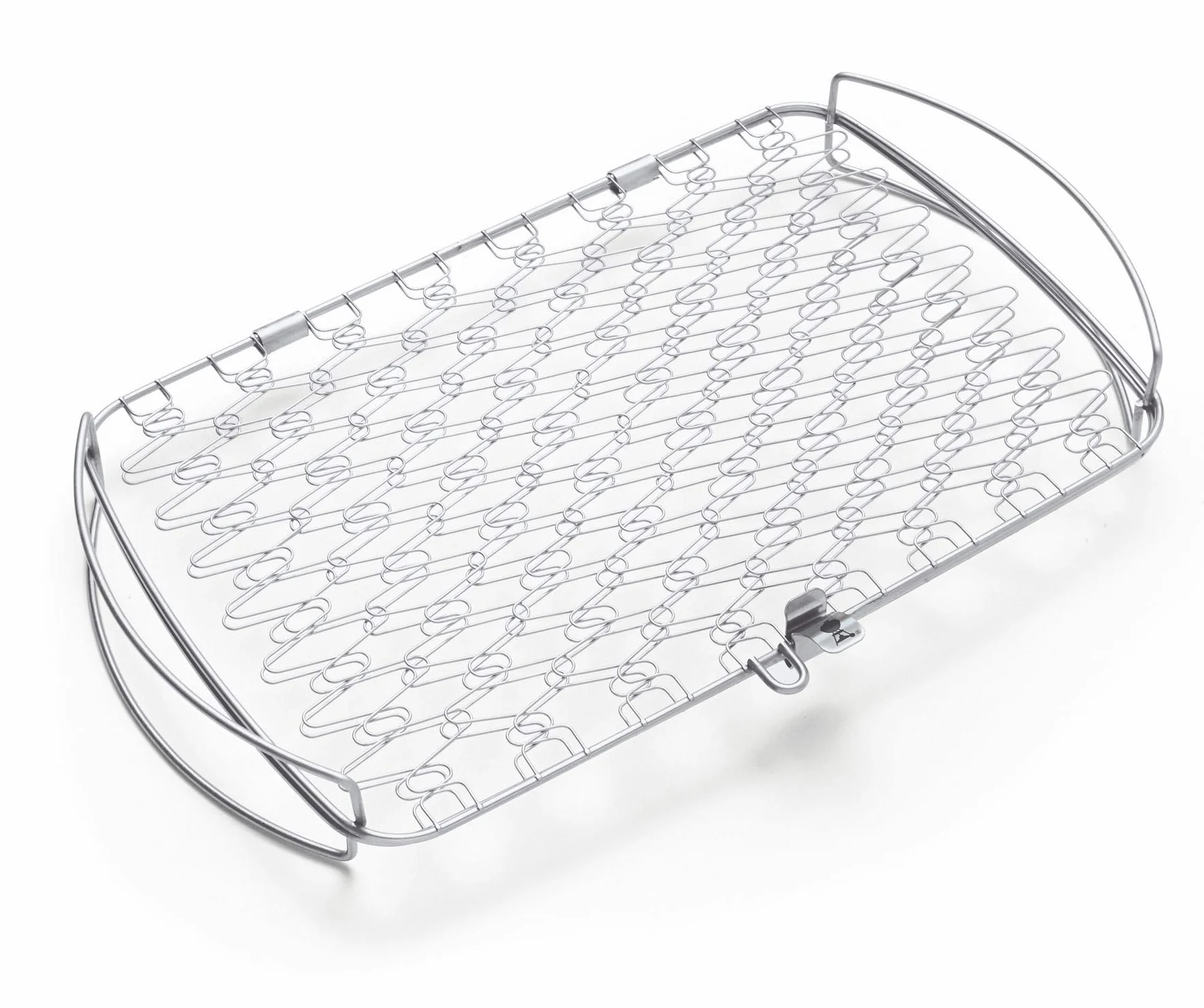 Weber Stojak na Ryby i Warzywa Kosz Duży 46 x 28 cm ze stali nierdzewnej do grillowania Srebrny