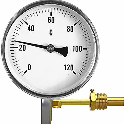 Termometr do pieca wędzarniczego Ø 100 mm 1/2" kalibrowany 120°C