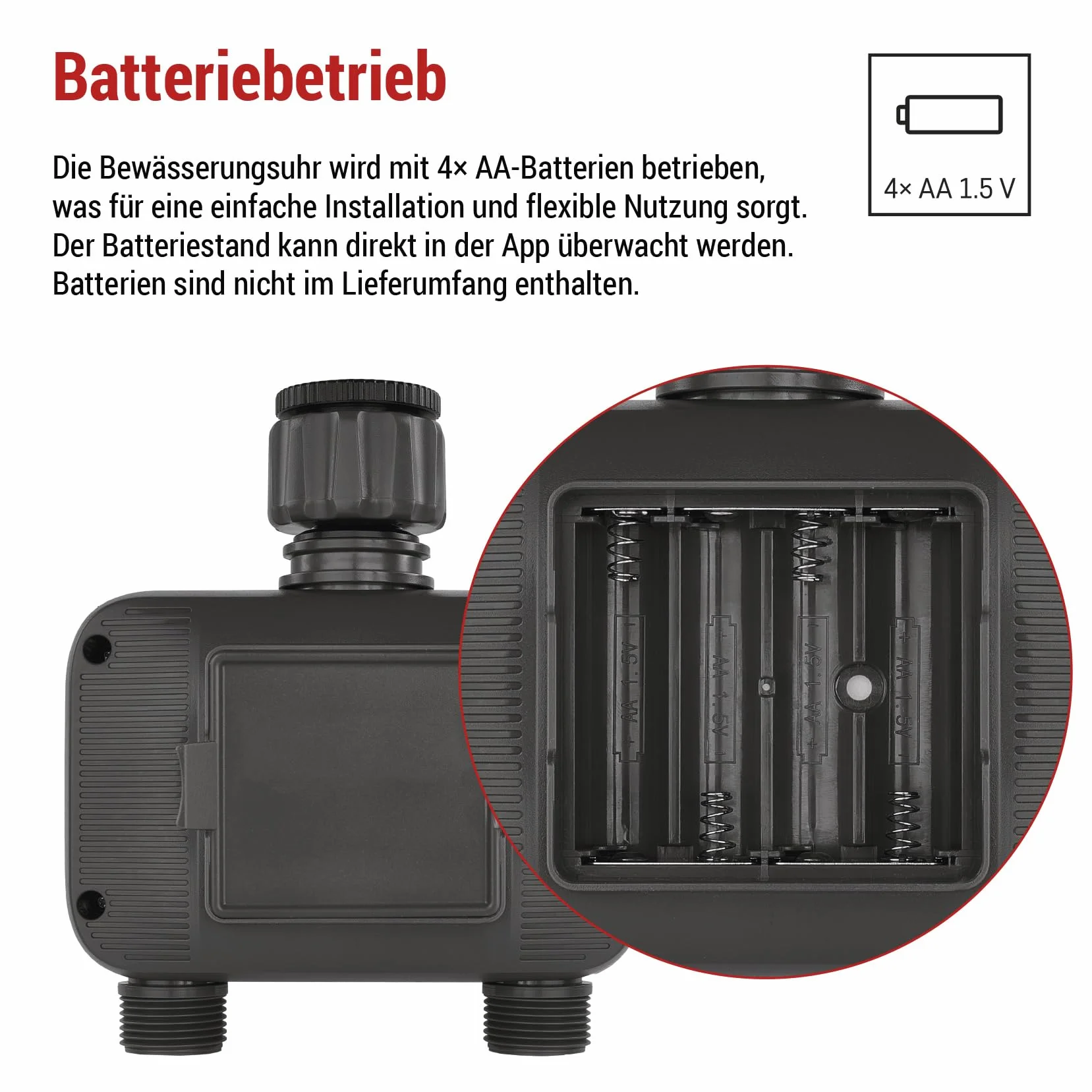 EMOS Inteligentny zegar nawadniający ZigBee 2 wyjścia 8 bar 35 l/min 1″ 3/4″