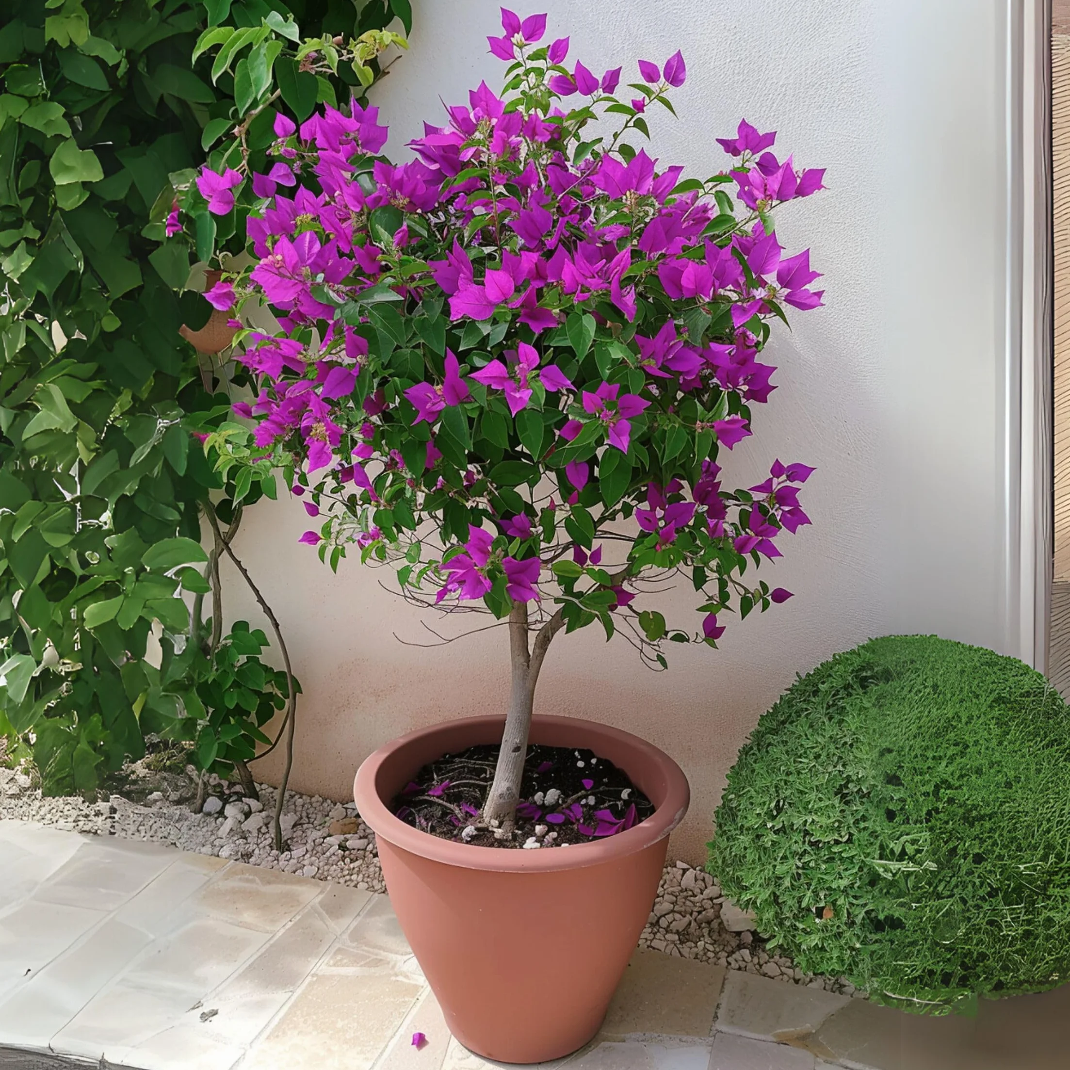 Plant in a Box - Bugenwilla Fioletowa na pniu - Kącicierń - Doniczka 17cm - Wysokość 50-60cm
