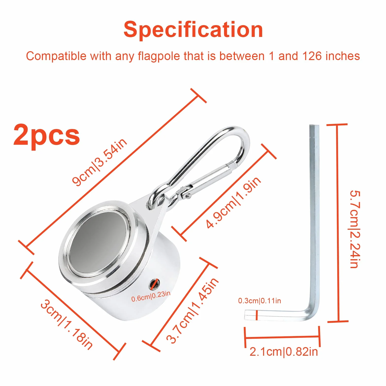 AKONE 2 sztuki obracany maszt flagowy aluminiowy teleskopowy 360° z akcesoriami montażowymi