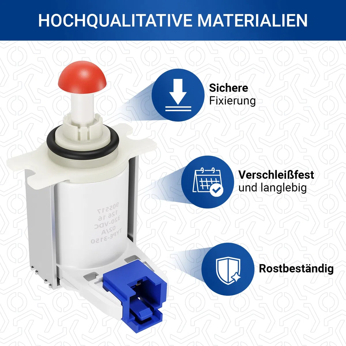 Elektrozawór płaszcza wodnego VIOKS do zmywarki Bosch/Zamiennik do Bosch 00631199