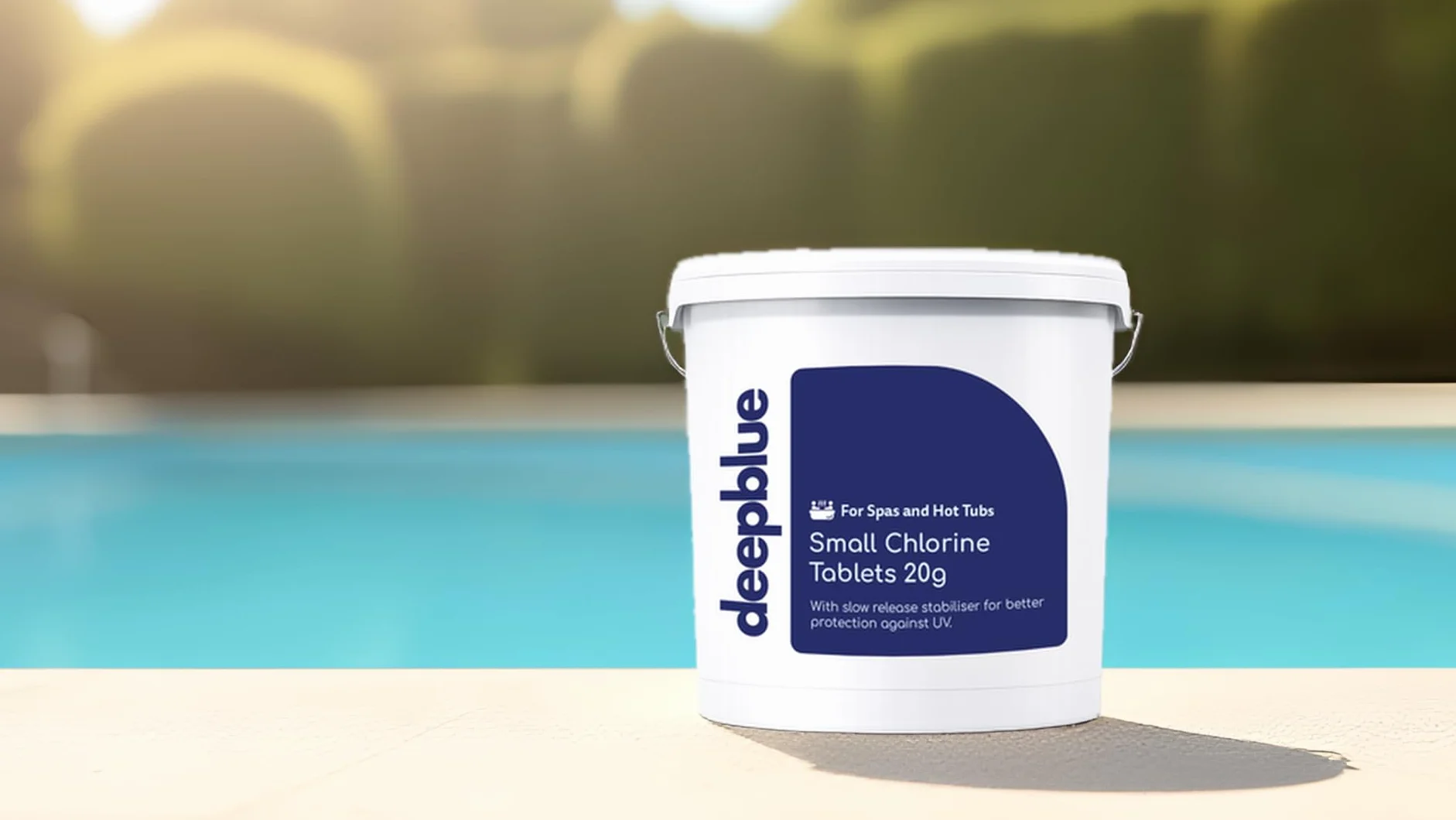 Deep Blue Chlorine Tablets 5kg Mini 20g Stabilised Slow Release Pool & Spa Tablets