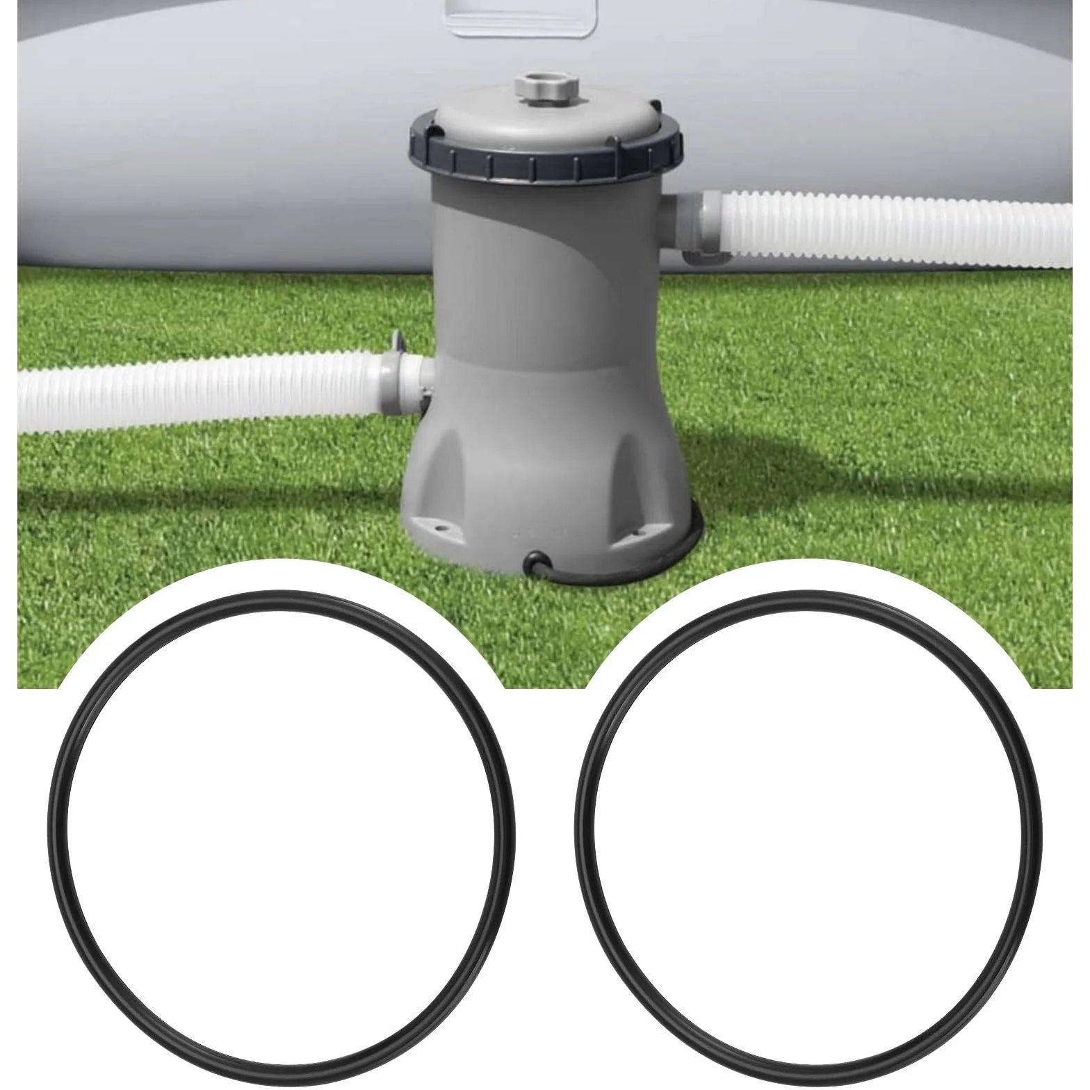 EMSea 5 szt. O-ringi pompy filtrującej, gumowa osłona filtra nitrylowego, część zamienna P6118, kompatybilna z Bestway Flowclear 58381, 58145, 58382, 58144, 58146 (115 x 5,3 mm)