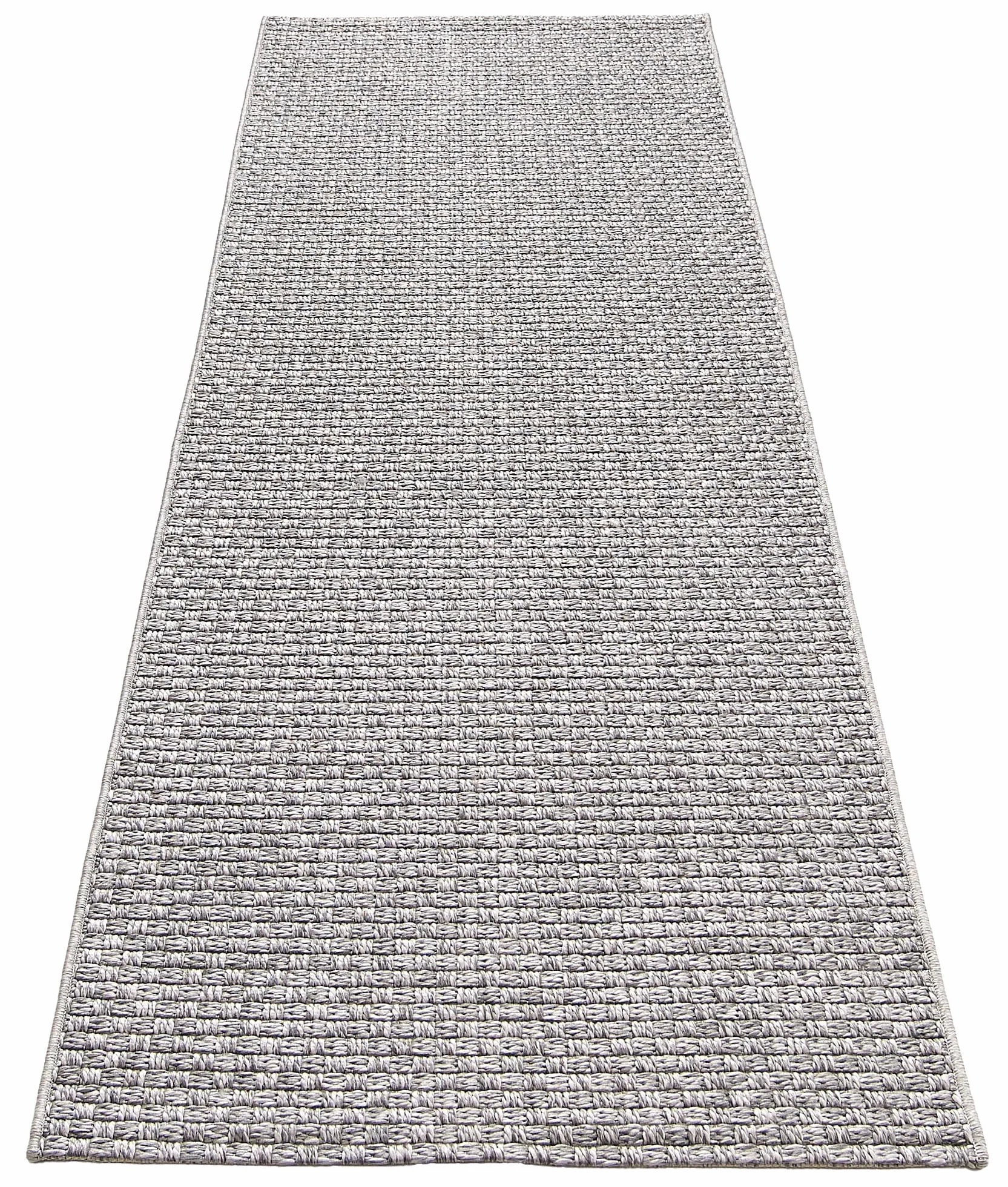 Dywan boho vintage szary 80 x 250 cm wytrzymały łatwy w pielęgnacji
