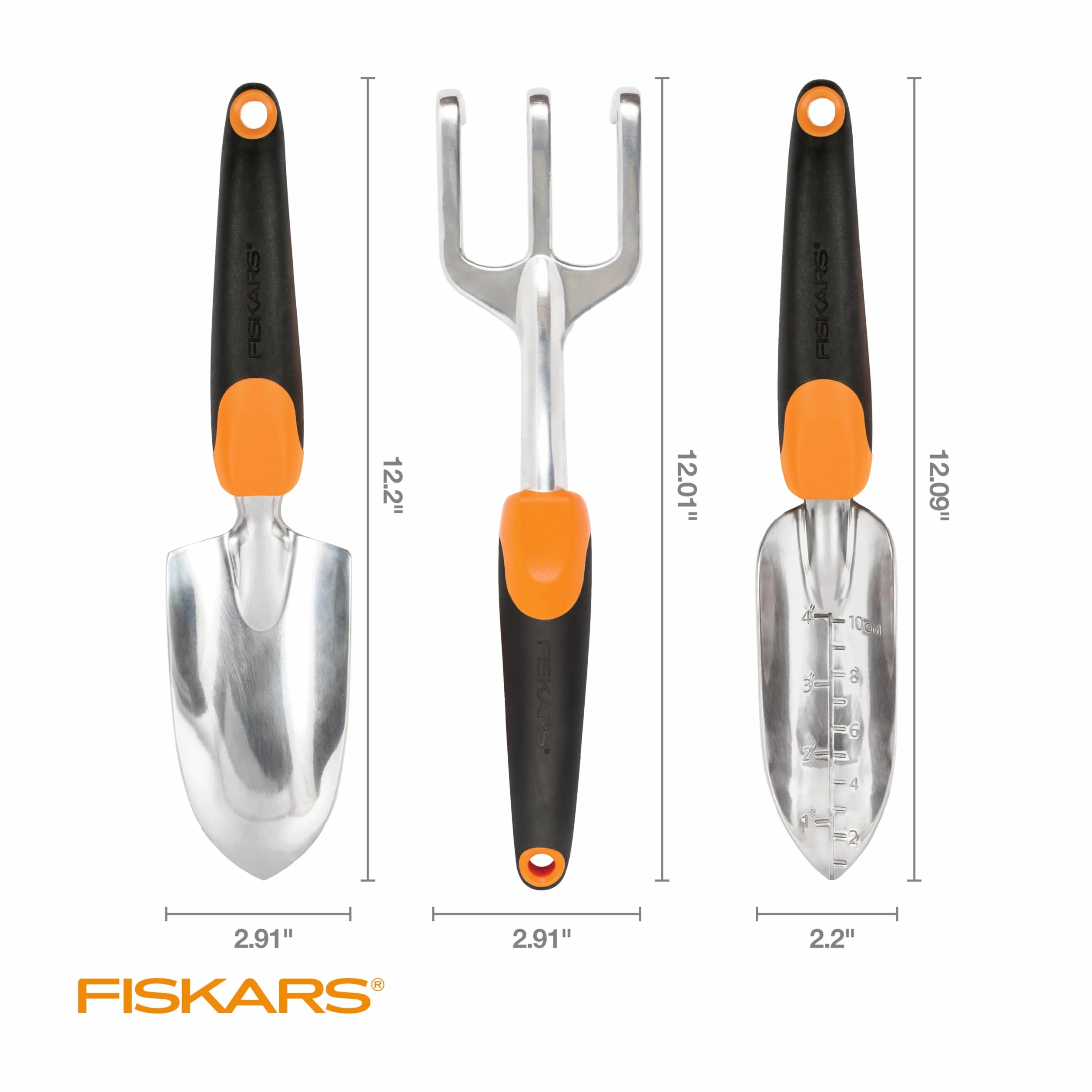Fiskars Ergo zestaw narzędzi ogrodowych z recyklingu czarny/pomarańczowy