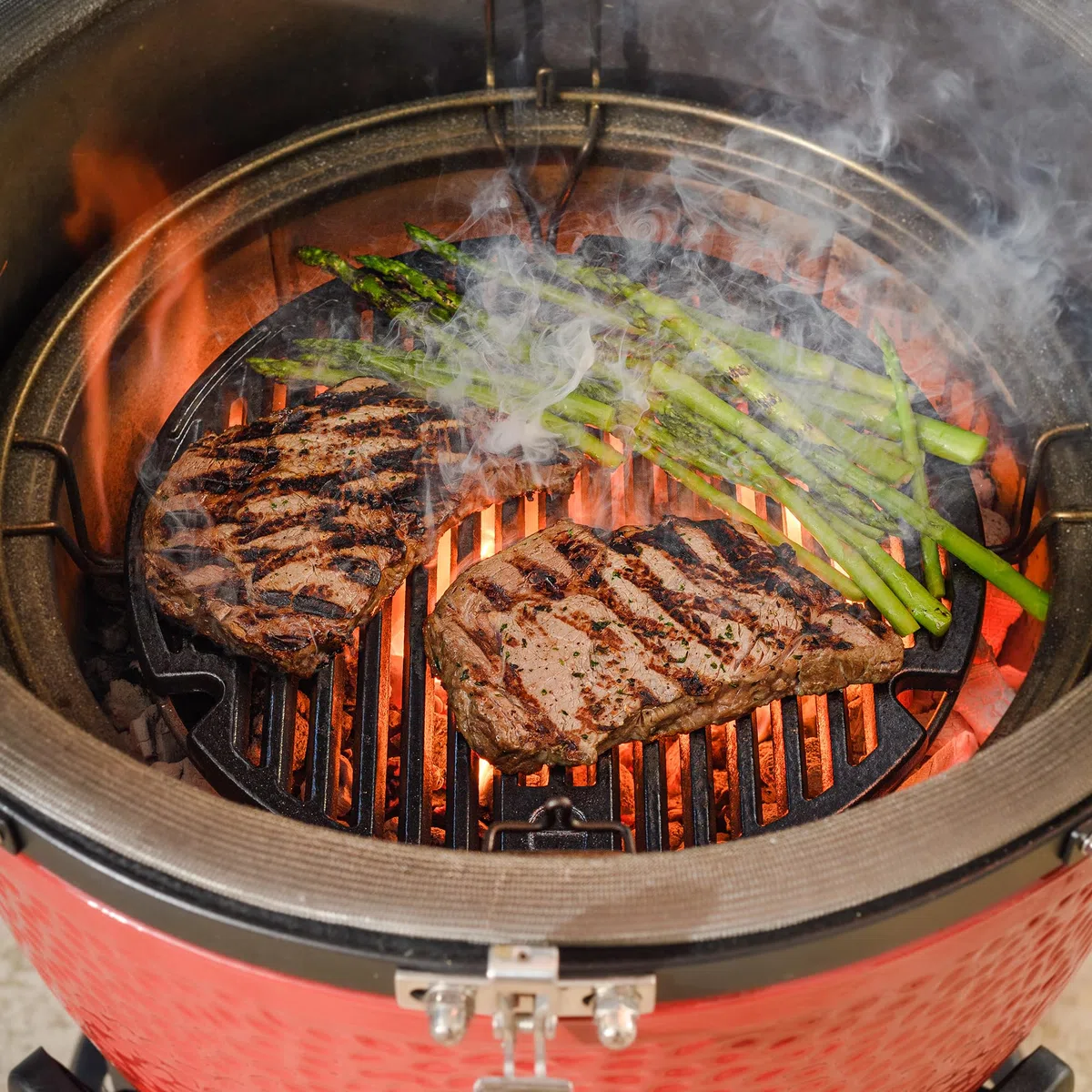 Kamado Joe KJ15090620, klasyczna płyta żeliwna, kompatybilna z Kamado Joe Classic I, II, III i Joe Jr., biała