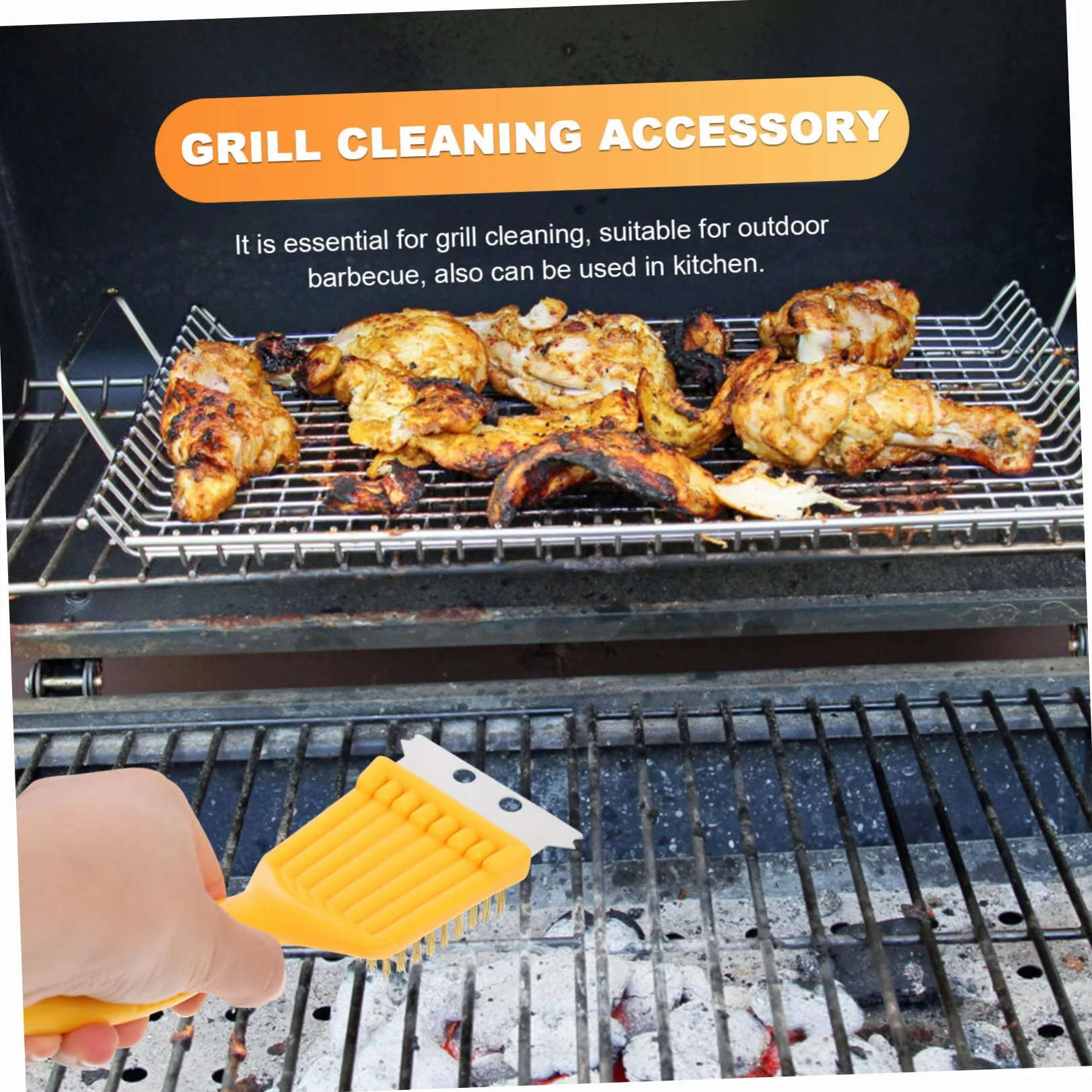 Healvian 2kawałki Szczotka Do Czyszczenia Piekarnika I Grilla Szt Lekka Praktyczna Szczotka Do Bbq Idealna Użytku Zewnątrz I Kuchni Łatwa Przechowywaniu