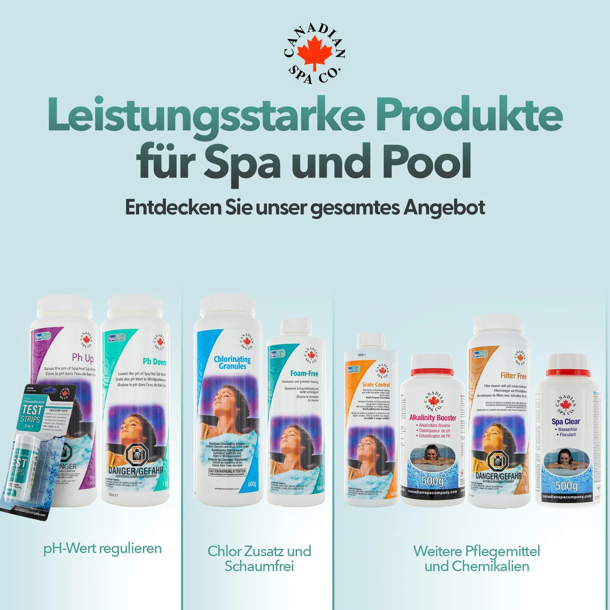 CANADIAN SPA CO. Hot Tub Clear 500 ml, środek klarujący do basenów zapewniający krystalicznie czystą wodę, zapobiega zmętnieniu, do wszystkich typów filtrów