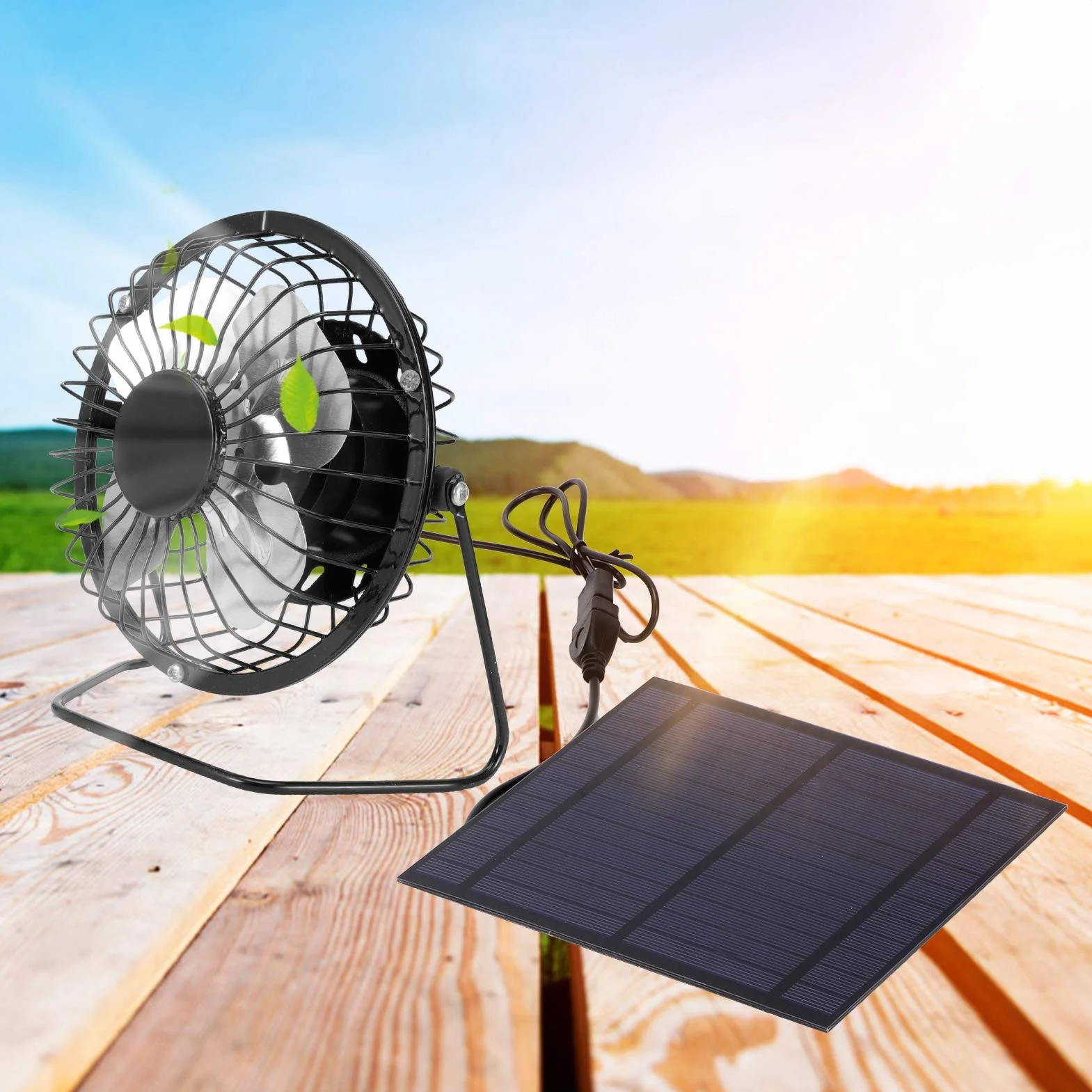 Fyearfly Wentylator solarny 5 W z modułami solarnymi do przyczep kempingowych