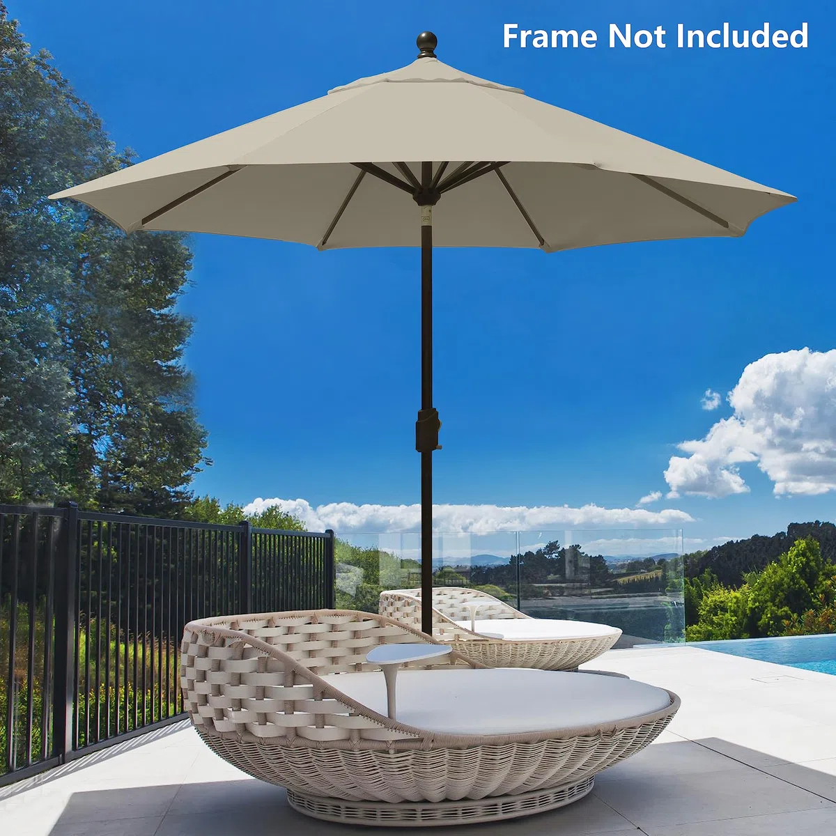 EliteShade Parasol przeciwsłoneczny na taras, 2,7 m, beżowy