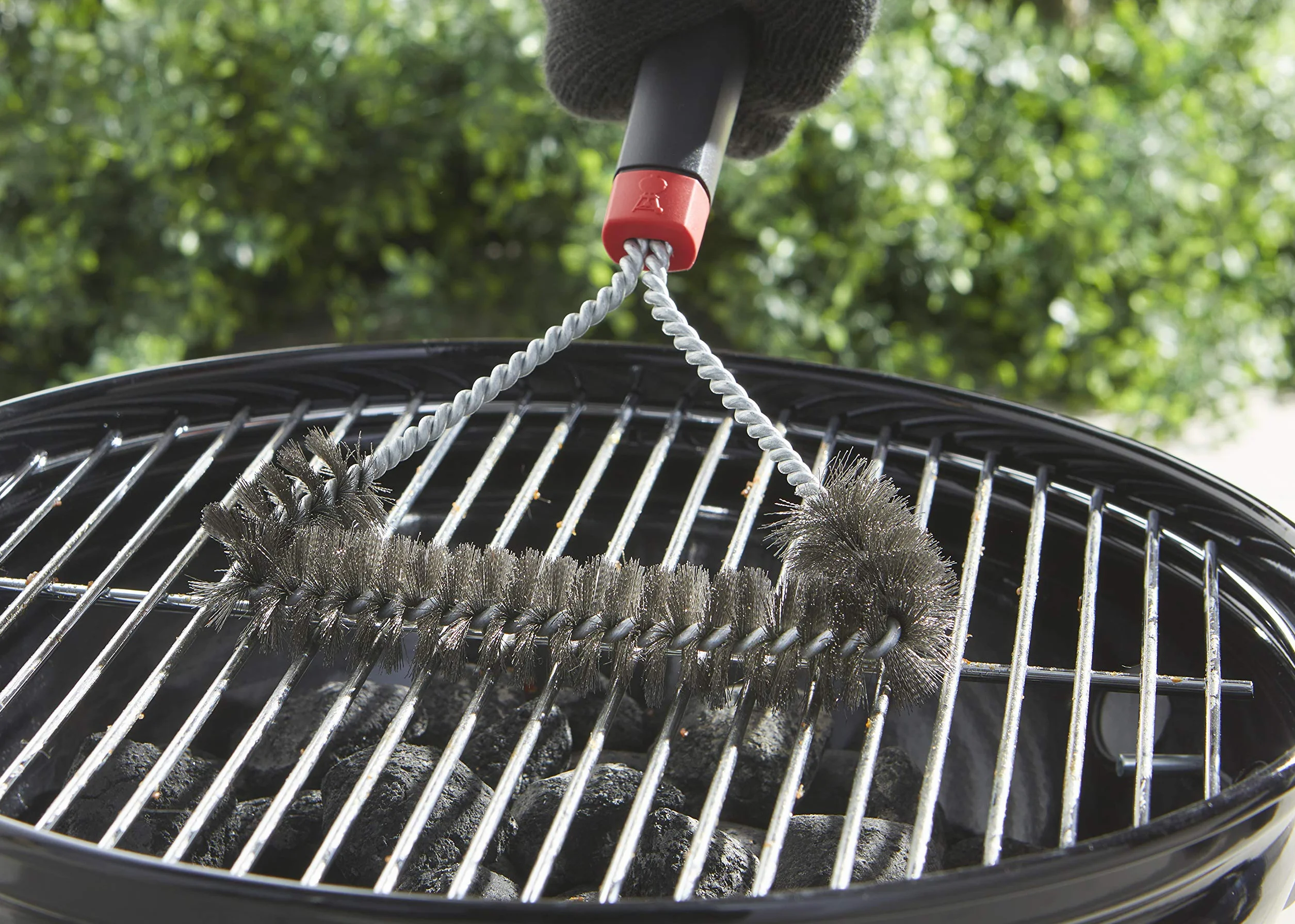 Weber Szczotka do Grilla Trójkątna 30cm Stal Nierdzewna Czarna