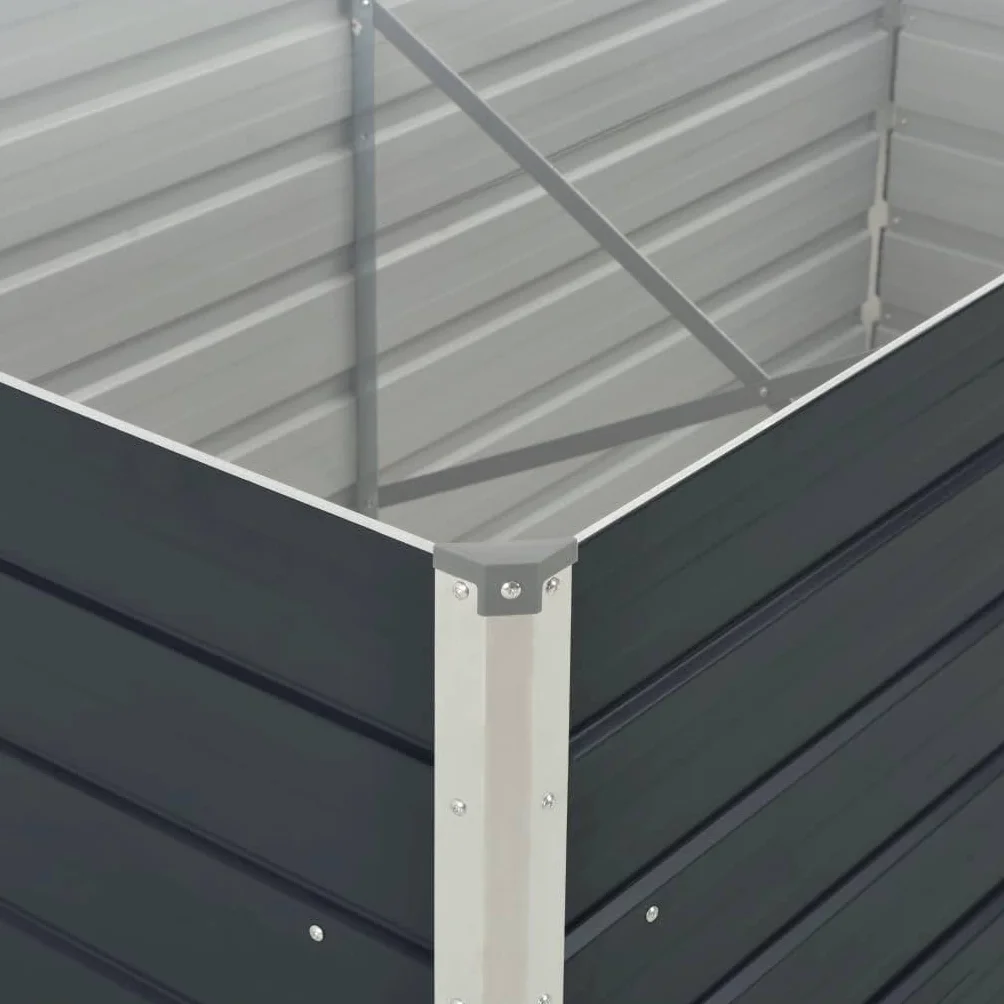 vidaXL Donica do podniesionej grządki, 160x80x45 cm, stal, antracytowa