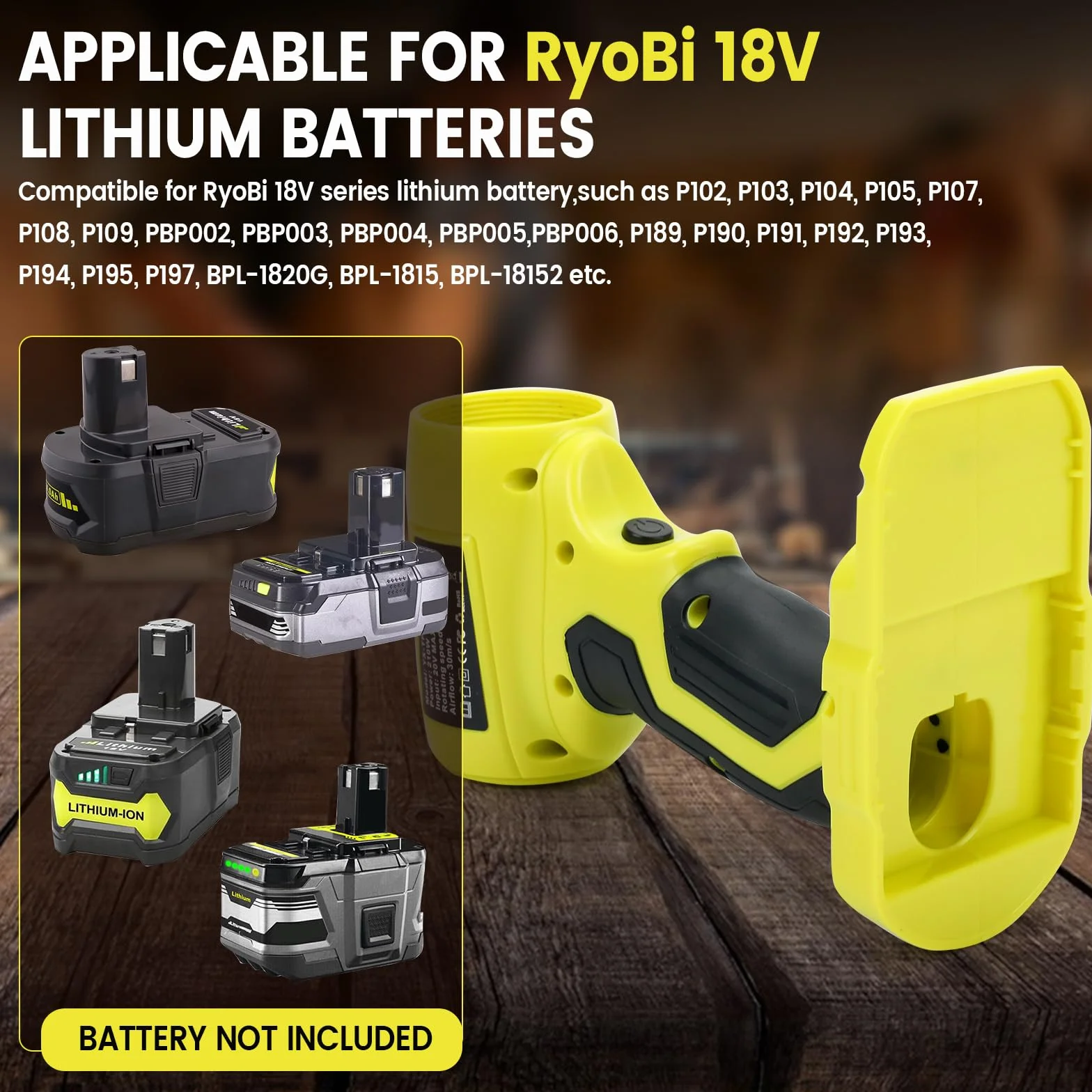 Ryobi Bezprzewodowa Dmuchawa do Liści 18 V Bezszczotkowa 130 000 obr/min 5 Dyszy
