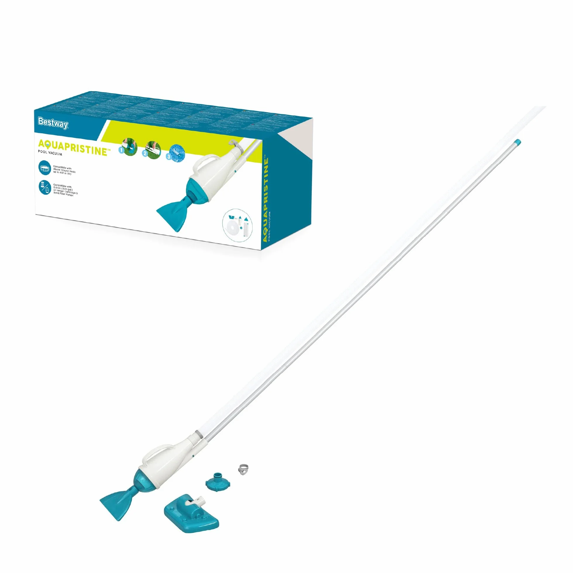 Bestway AquaPristine odkurzacz basenowy zasilany pompą, do basenów o wielkości do 457 cm