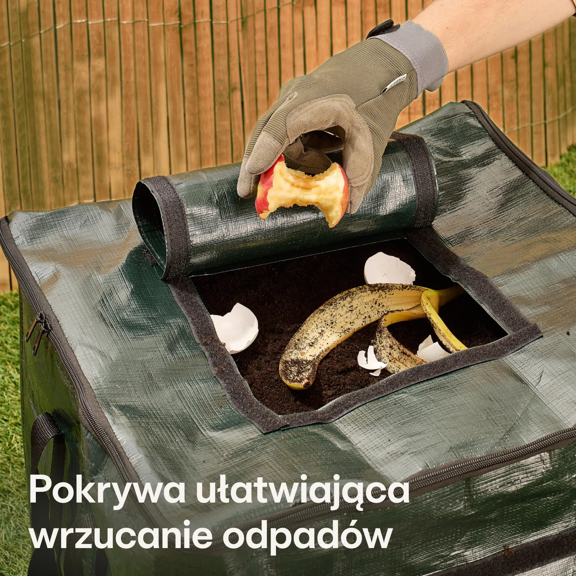 Praknu Mały Kompostownik do Ogrodu 85 L – Oszczędzający Miejsce Szybki Kompostownik z Bardzo Wytrzymałego PE – Thermokompostownik do Szybkiego Kompostowania, Odporny na Warunki Atmosferyczne
