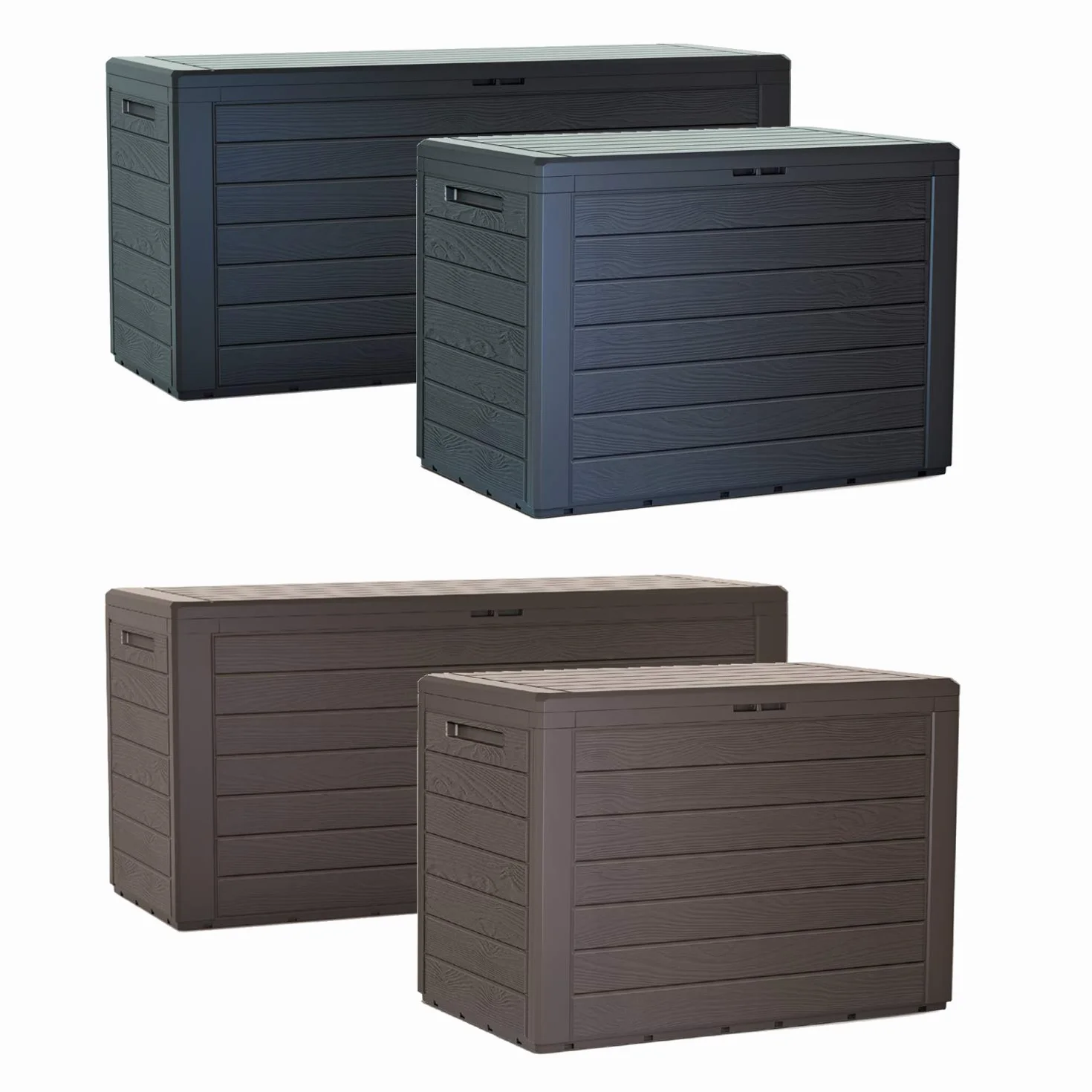 Prosperplast Boardebox ogrodowy 280 litrów, z tworzywa sztucznego, w kolorze antracytowym, 116 x 43,8 x 55 cm