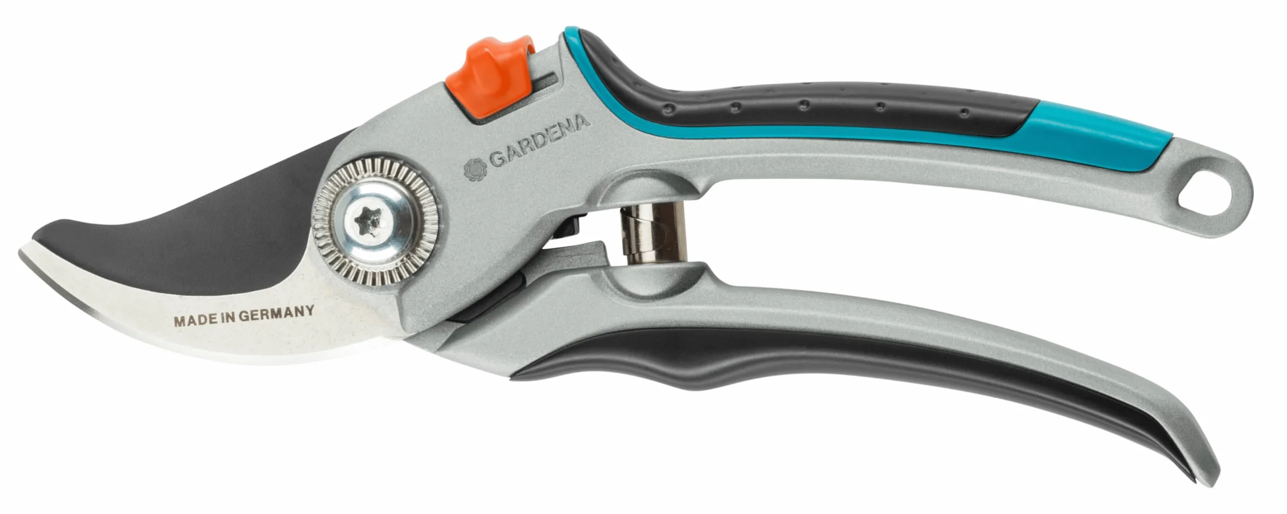 Gardena Sekator ogrodowy Alu B/L: delikatny dla roślin, dwuostrzowy, do cięcia pędów i gałęzi o średnicy do 25 mm, solidne rękojeści aluminiowe, wymienne ostrze, regulacja docisku ostrzy (8906-20)