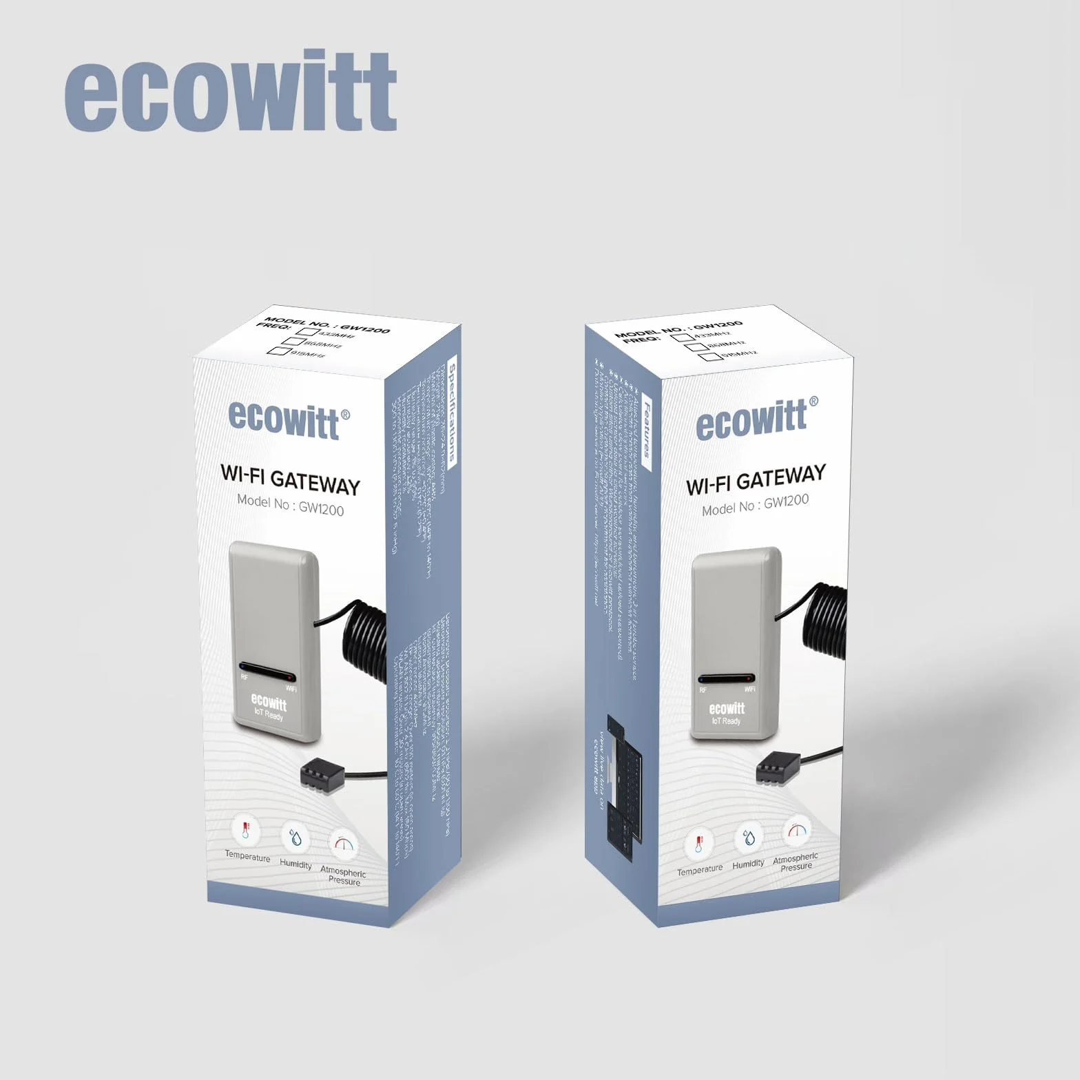 ECOWITT GW1200 Stacja Pogodowa z Czujnikiem Zewnętrznym 3 w 1 Temperatura Wilgotność Barometr