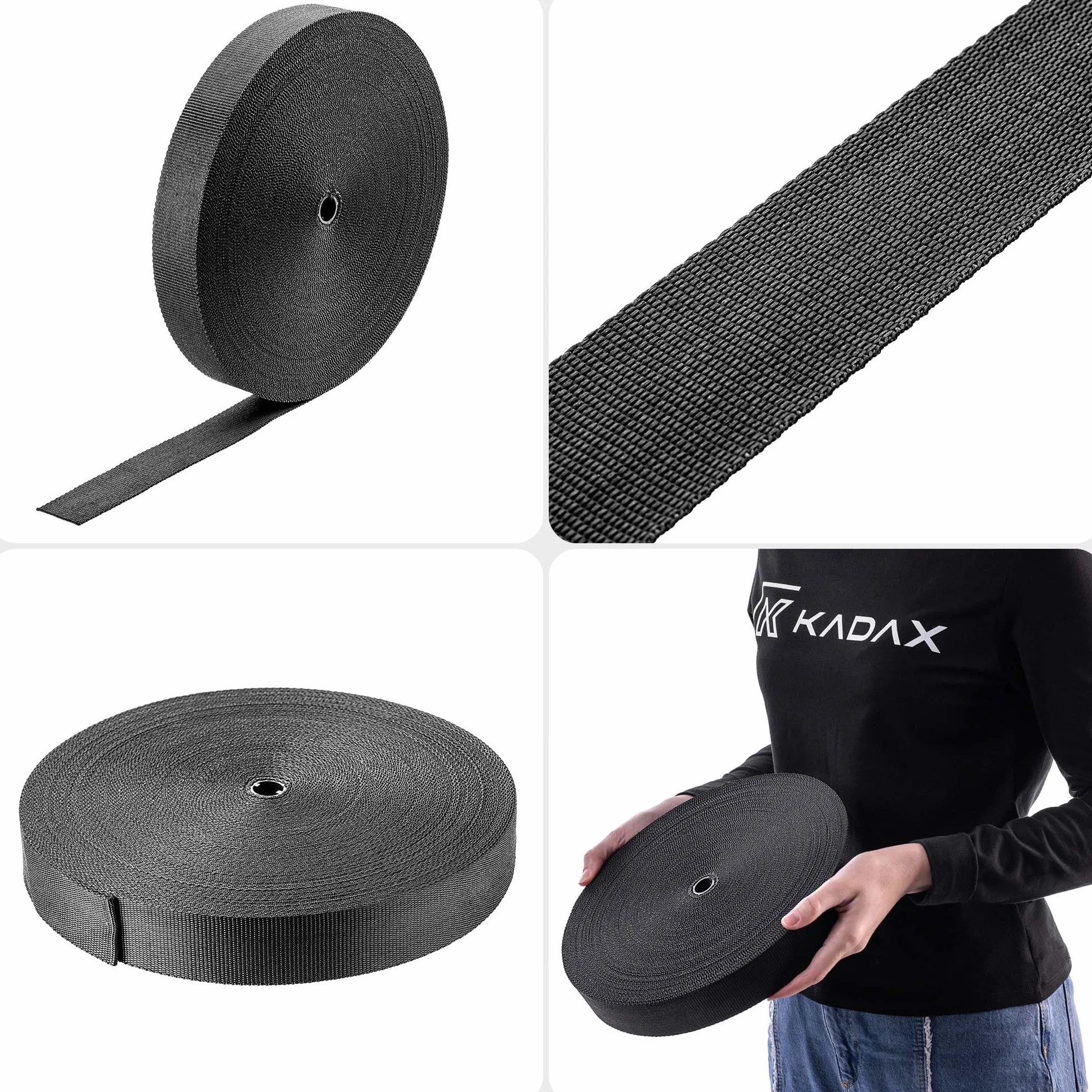 Taśma do wiązania drzew 40mm x 50m czarny polipropylen KADAX
