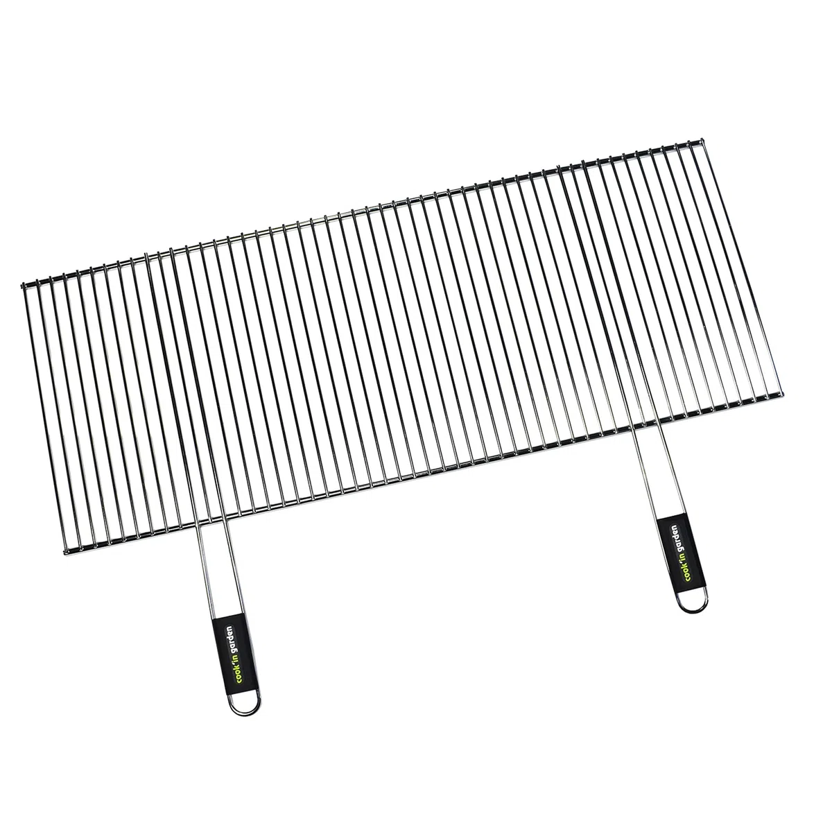 Cook'in garden - Ruszt do grilla z chromowanej stali – uchwyty Soft-Touch – odporny na płomień i wysokie temperatury – 100 x 40 cm do 61 x 40 cm