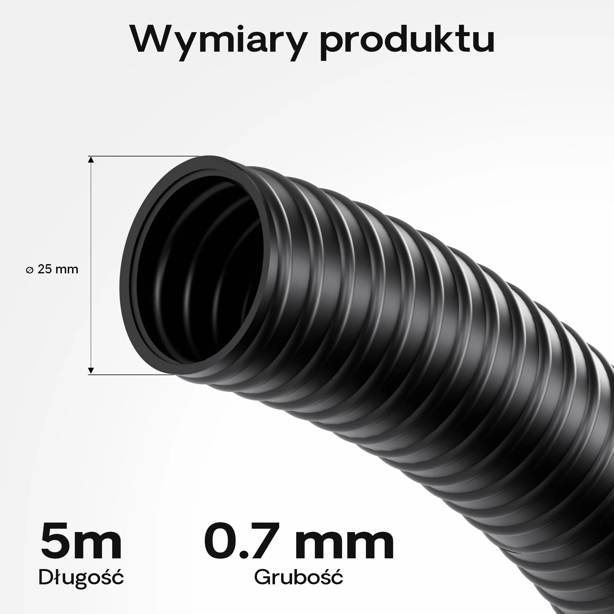 Wiltec Wąż spiralny 5 m 25 mm (1") do wody pompy filtra nawadniania