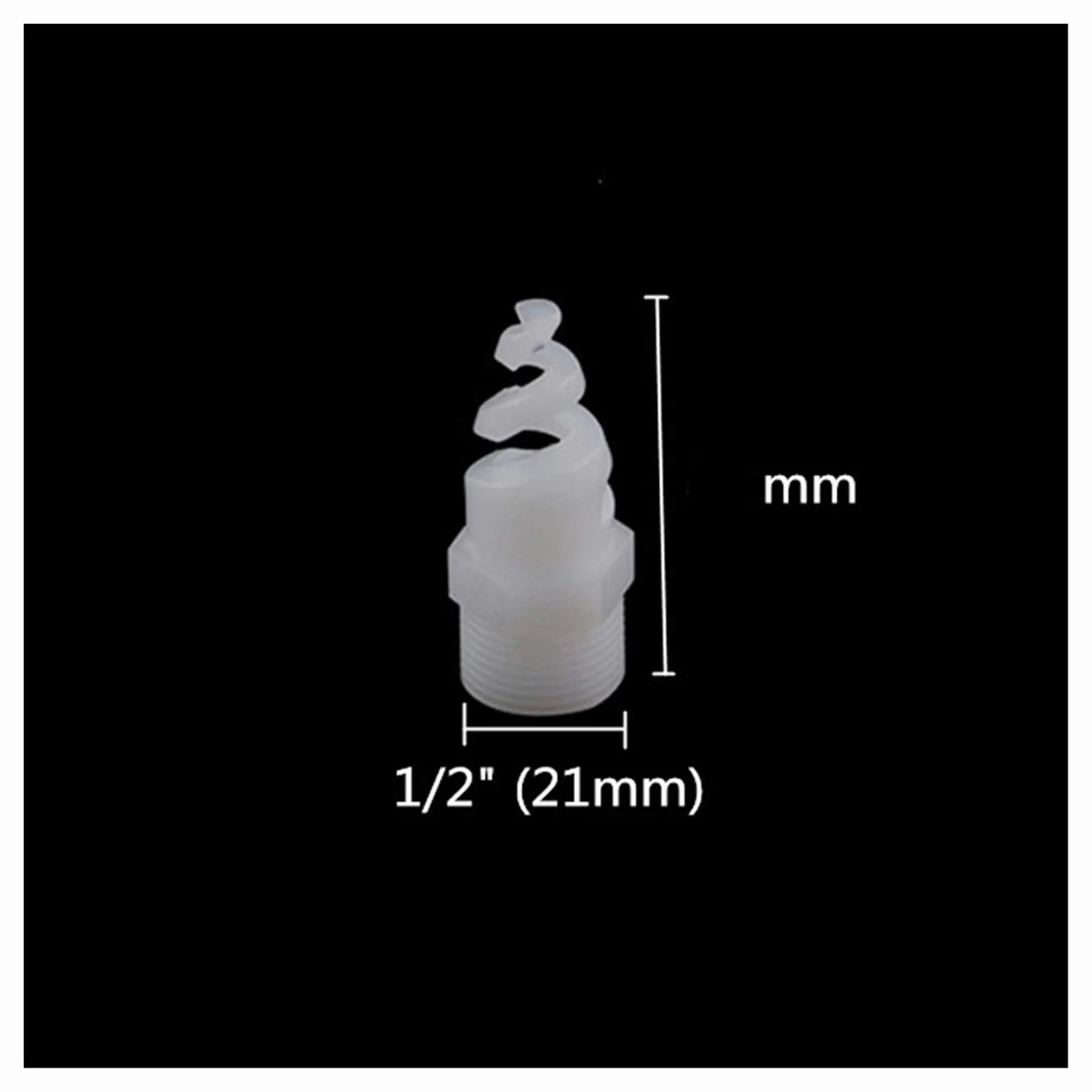 Podlewanie Roślin Doniczkowych Podlewanie Butelki Nakrętki Spilli Opakowanie 6/4 "3/8" 1/2 "3/4" 1 "zewnętrzna gwintowana plastikowa dysza, dyszy rozpylającej, wydrążona dysza stożkowa turbiny (Color