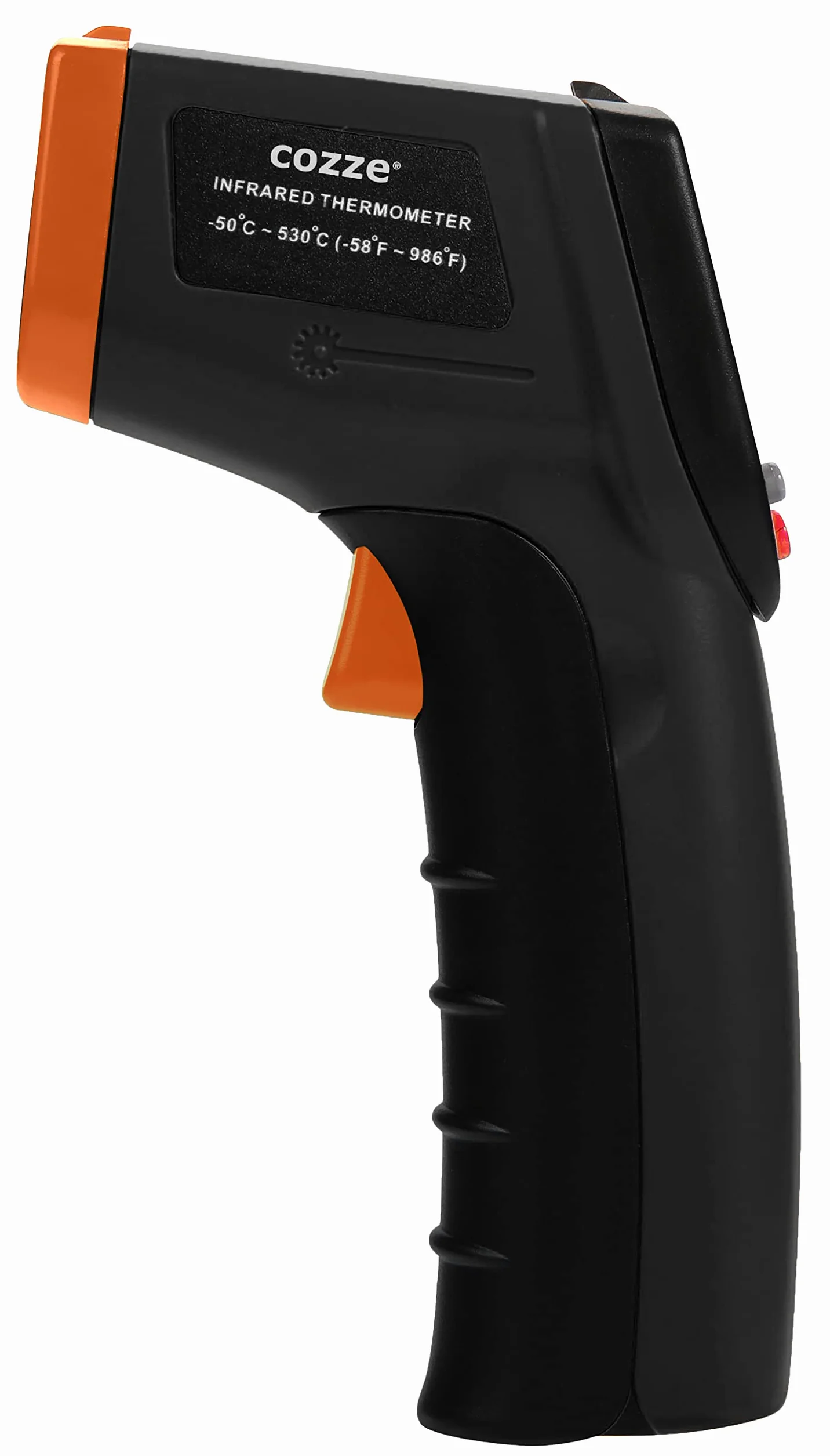 Cozze Infrarood Thermometer stawia Pistoolgreep - Temperatuurmeting tot 530°C - Professionele Digitale Temperatuurmeter voor BBQ, Pizzaoven, Grill - W zestawie Opbergtas - Zonder Contact