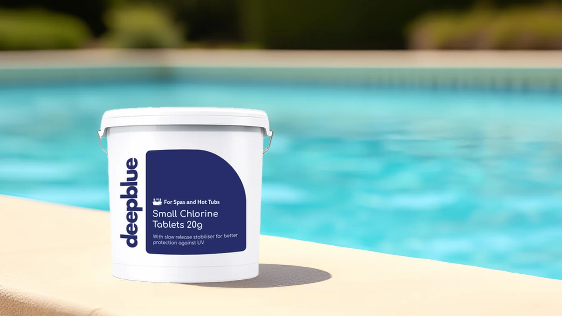 Deep Blue Chlorine Tablets 5kg Mini 20g Stabilised Slow Release Pool & Spa Tablets
