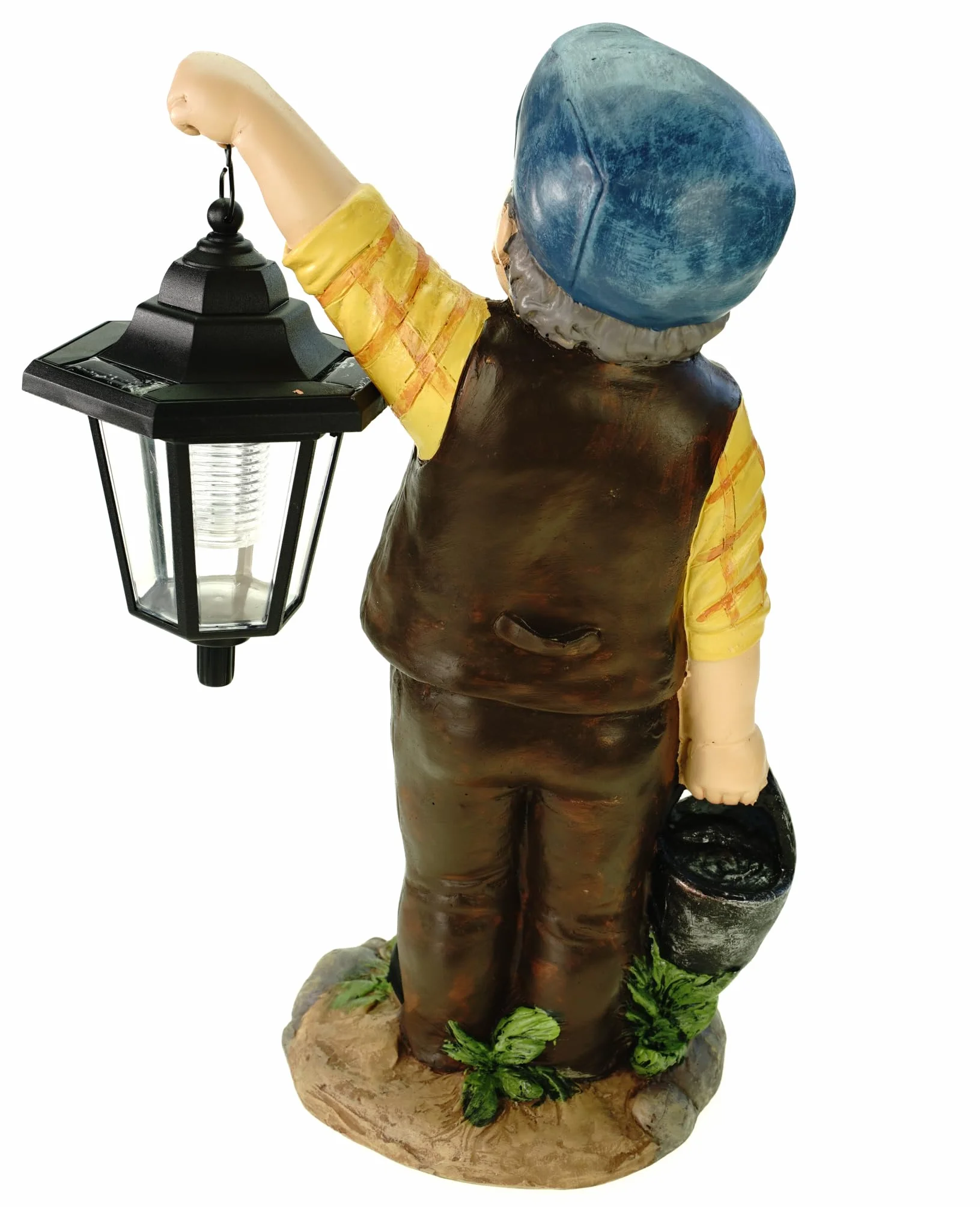 Kremers Schatzkiste Figurka ogrodowa dziadek Hans z latarnią solarną i konewką 38 cm