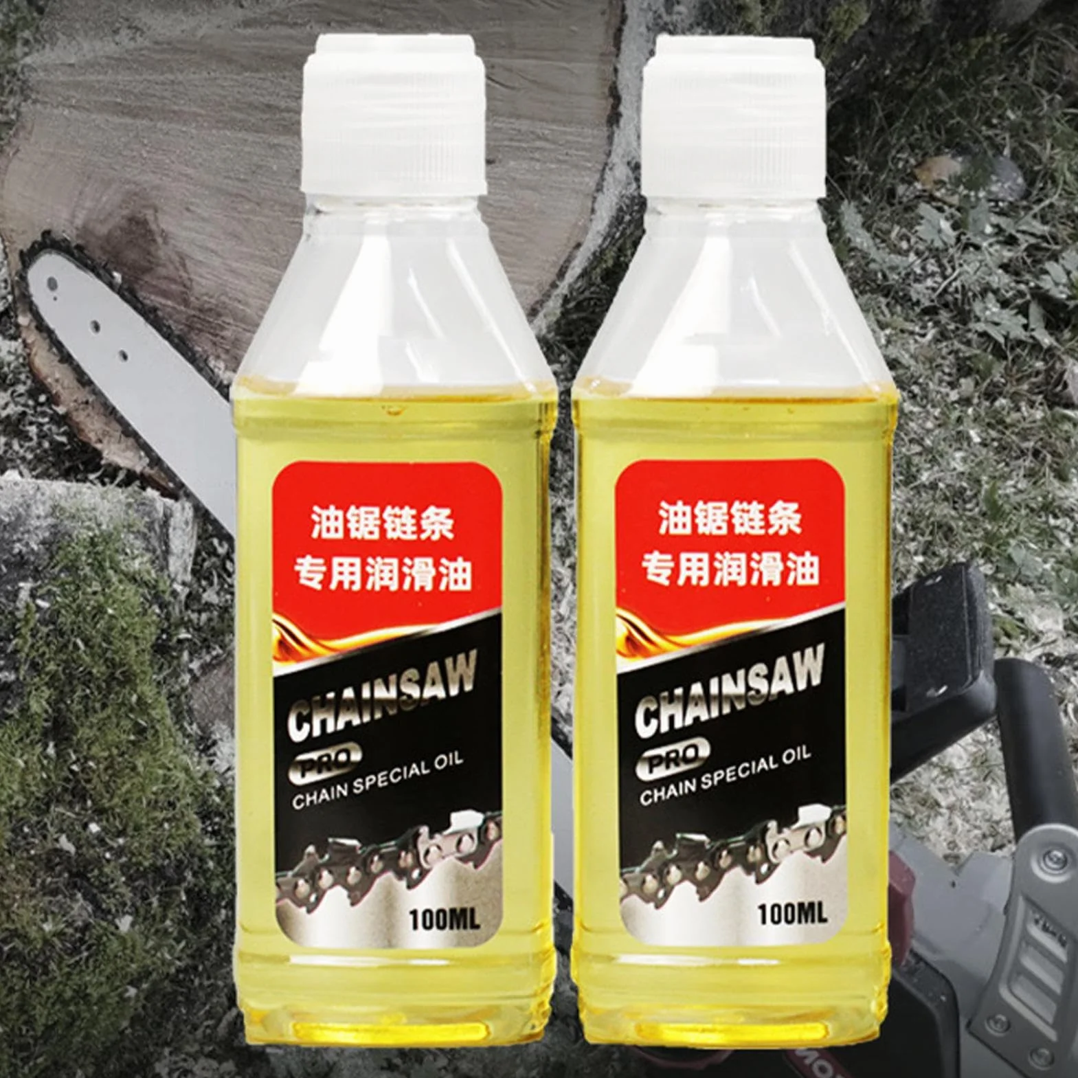 Olej do pił łańcuchowych, olej do pił łańcuchowych, olej do piły łańcuchowej akumulatorowej, 100 ml, syntetyczny rozpuszczalnik, nierdzewny, głęboko penetrujący środek smarowy do podkaszarki