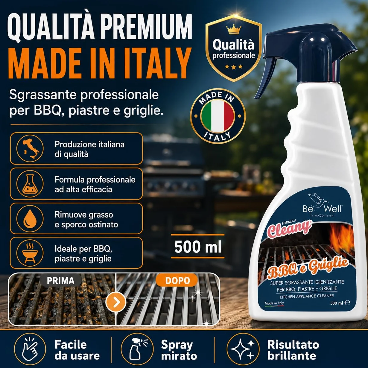 Odtłuszczacz do grilla w sprayu 500 ml Włochy