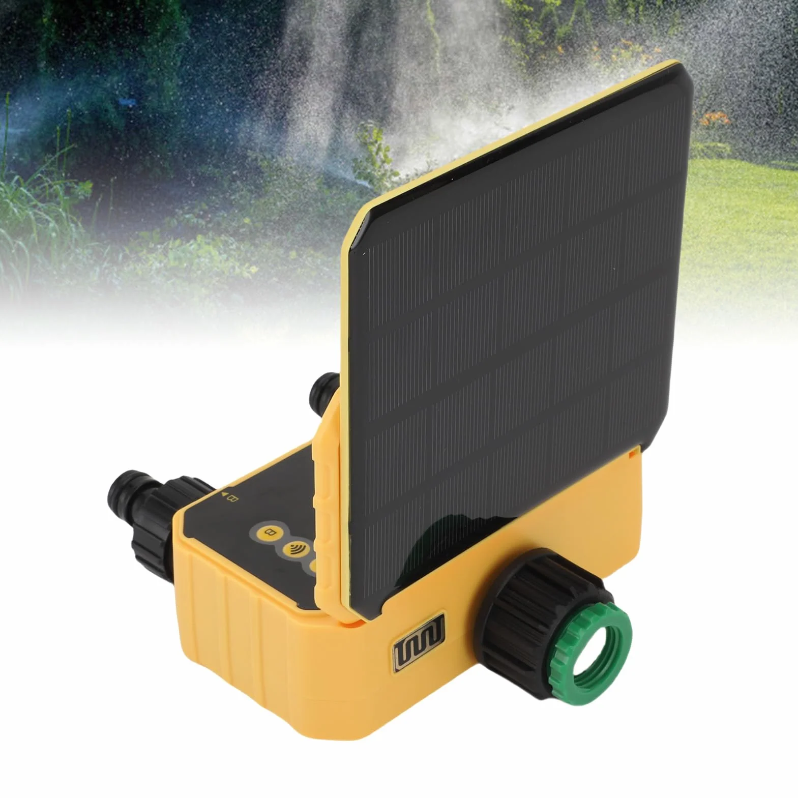 Tonysa Solar Watering Timer z Czujnikiem Deszczu i Sterowanie Wi-Fi, Inteligentny Kontroler Nawadniania do Ogrodu, Automatyczny System Podlewania z 2 Punktami Sprzedaży i wbudowaną Akumulator